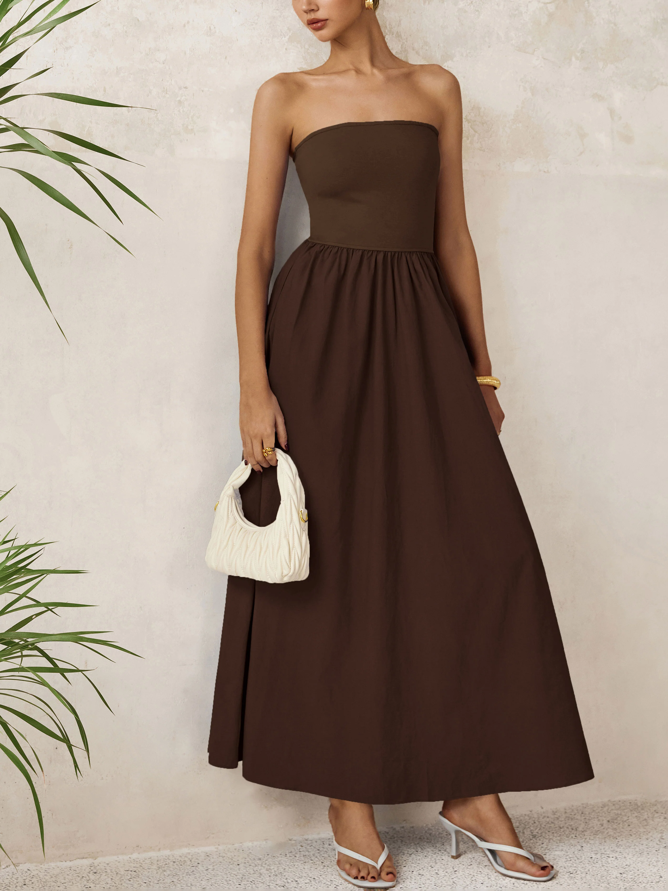 PRETTYGARDEN Women Summer Elegant Strapless Maxi Dress Tube Top Dress A Line Flowy Long Wedding Party Cocktail Dresses - Image 25