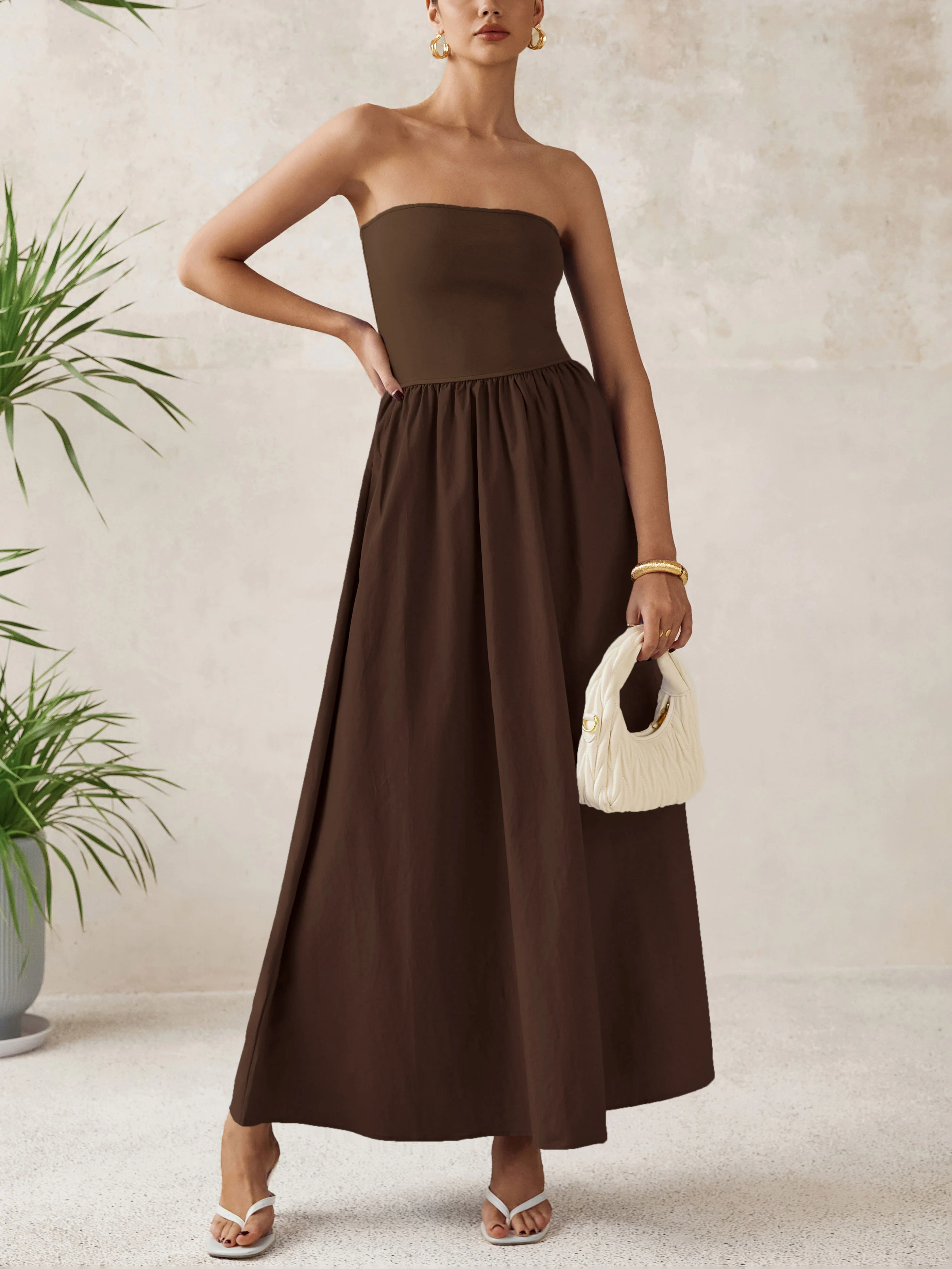 PRETTYGARDEN Women Summer Elegant Strapless Maxi Dress Tube Top Dress A Line Flowy Long Wedding Party Cocktail Dresses - Image 26