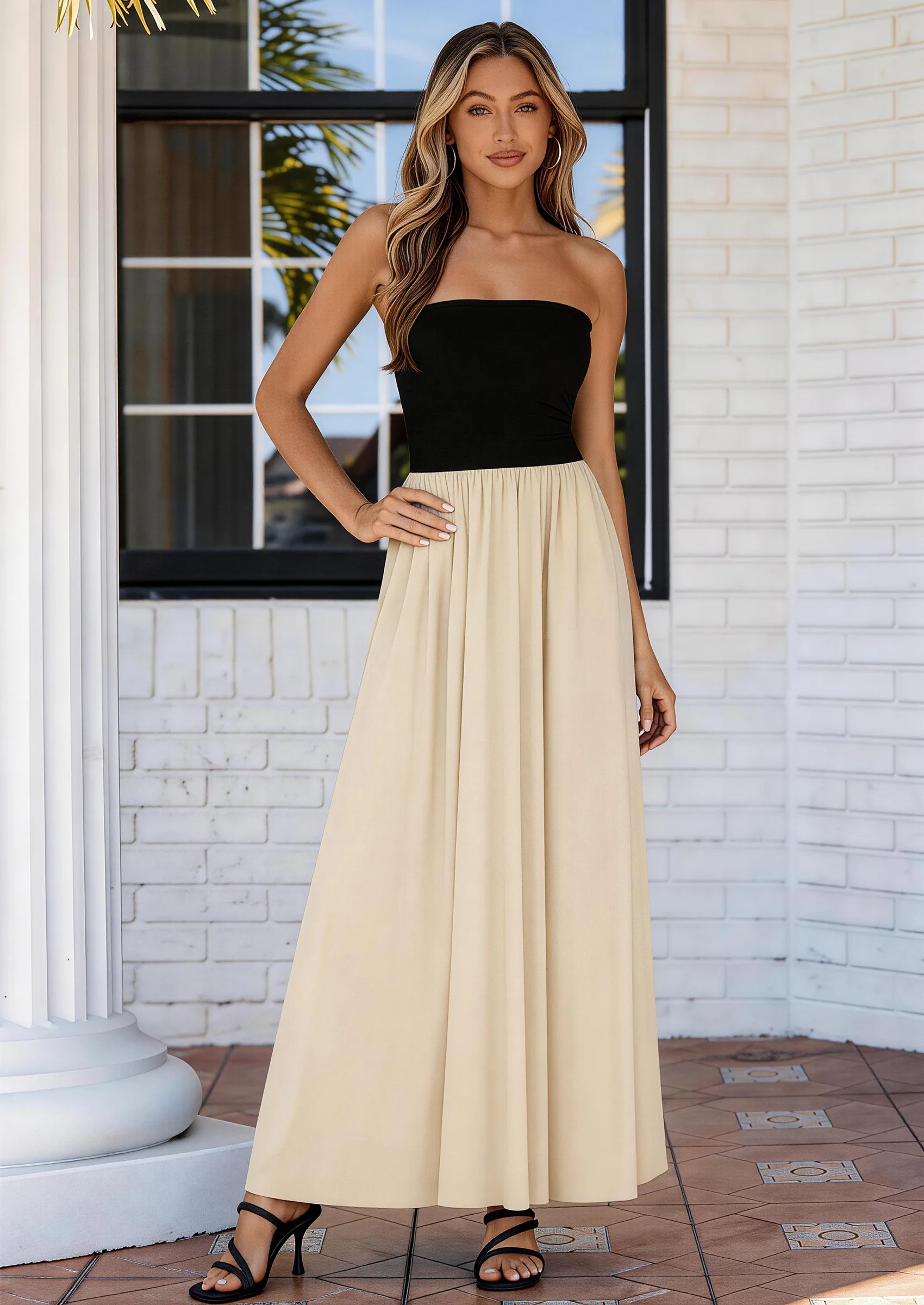 PRETTYGARDEN Women Summer Elegant Strapless Maxi Dress Tube Top Dress A Line Flowy Long Wedding Party Cocktail Dresses - Image 28