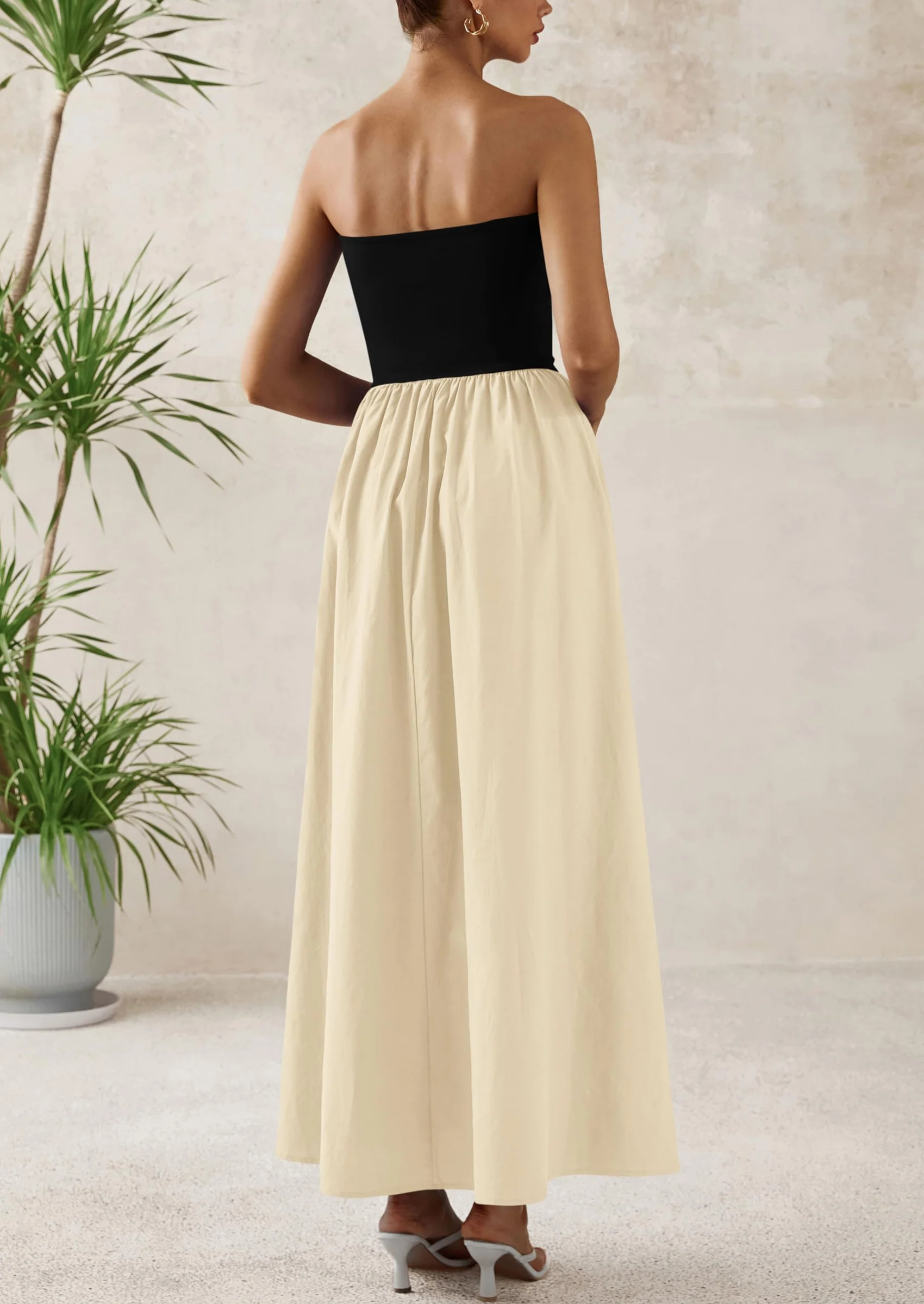 PRETTYGARDEN Women Summer Elegant Strapless Maxi Dress Tube Top Dress A Line Flowy Long Wedding Party Cocktail Dresses - Image 29