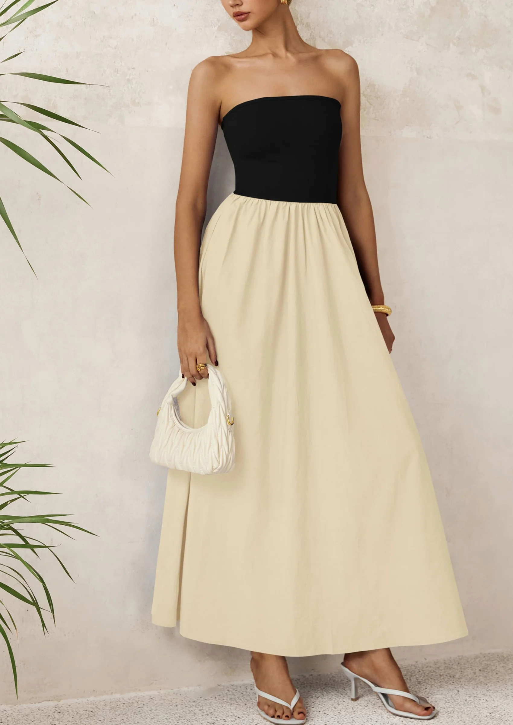 PRETTYGARDEN Women Summer Elegant Strapless Maxi Dress Tube Top Dress A Line Flowy Long Wedding Party Cocktail Dresses - Image 31