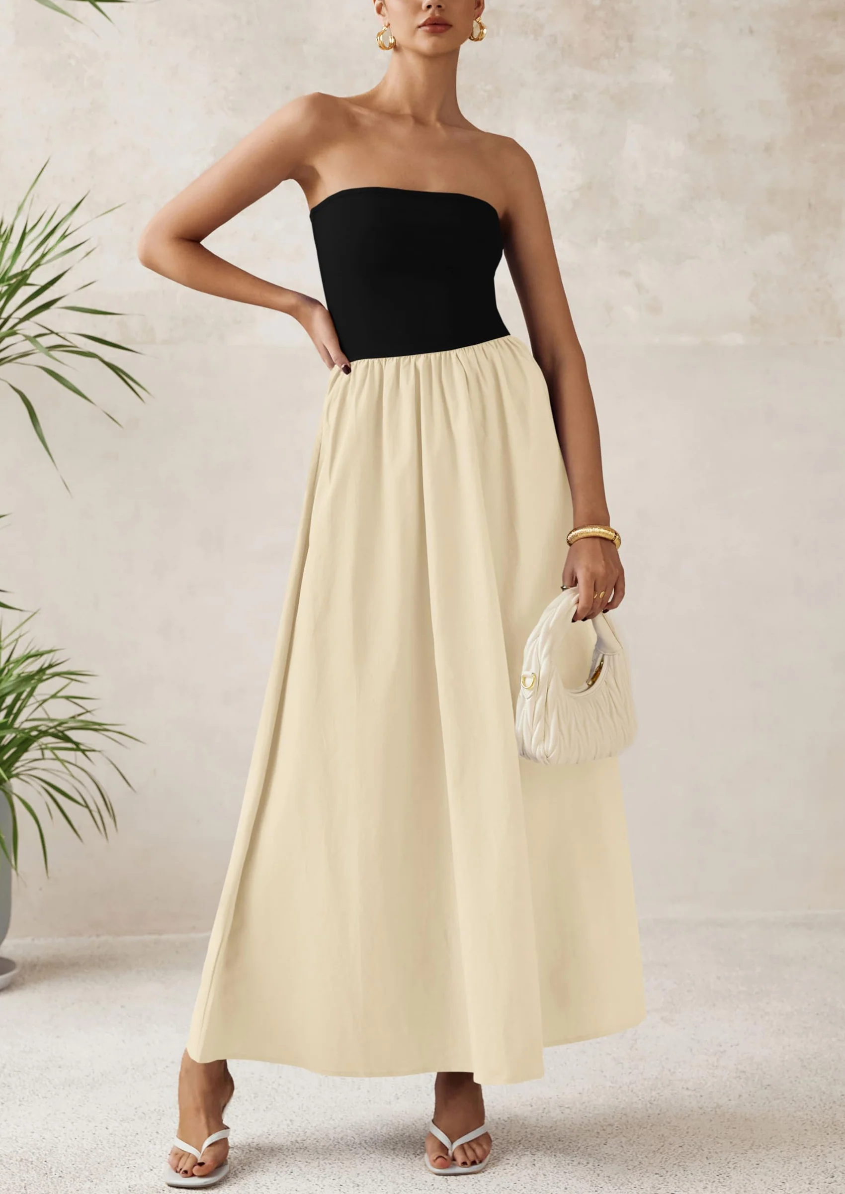 PRETTYGARDEN Women Summer Elegant Strapless Maxi Dress Tube Top Dress A Line Flowy Long Wedding Party Cocktail Dresses - Image 32