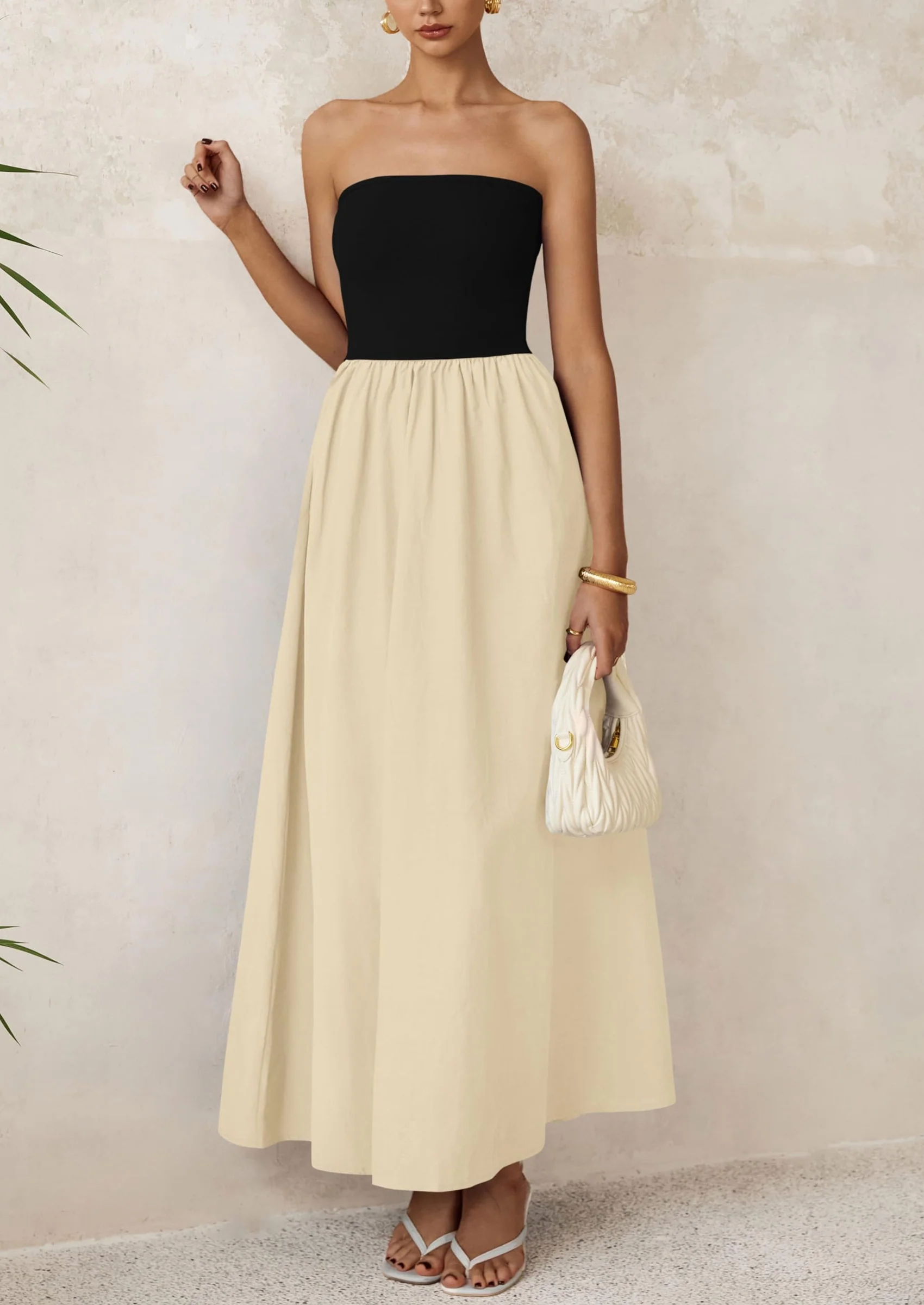 PRETTYGARDEN Women Summer Elegant Strapless Maxi Dress Tube Top Dress A Line Flowy Long Wedding Party Cocktail Dresses - Image 33