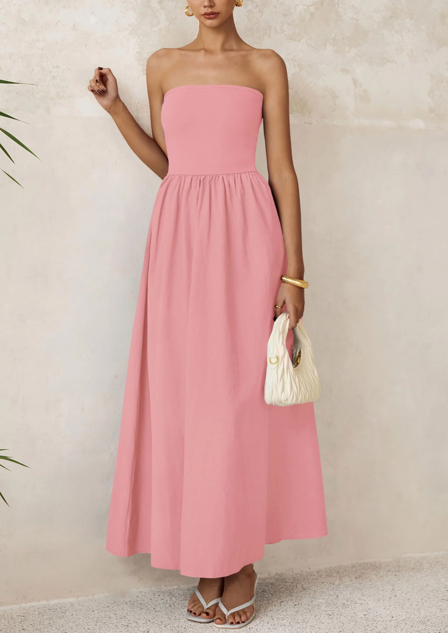 PRETTYGARDEN Women Summer Elegant Strapless Maxi Dress Tube Top Dress A Line Flowy Long Wedding Party Cocktail Dresses - Image 39