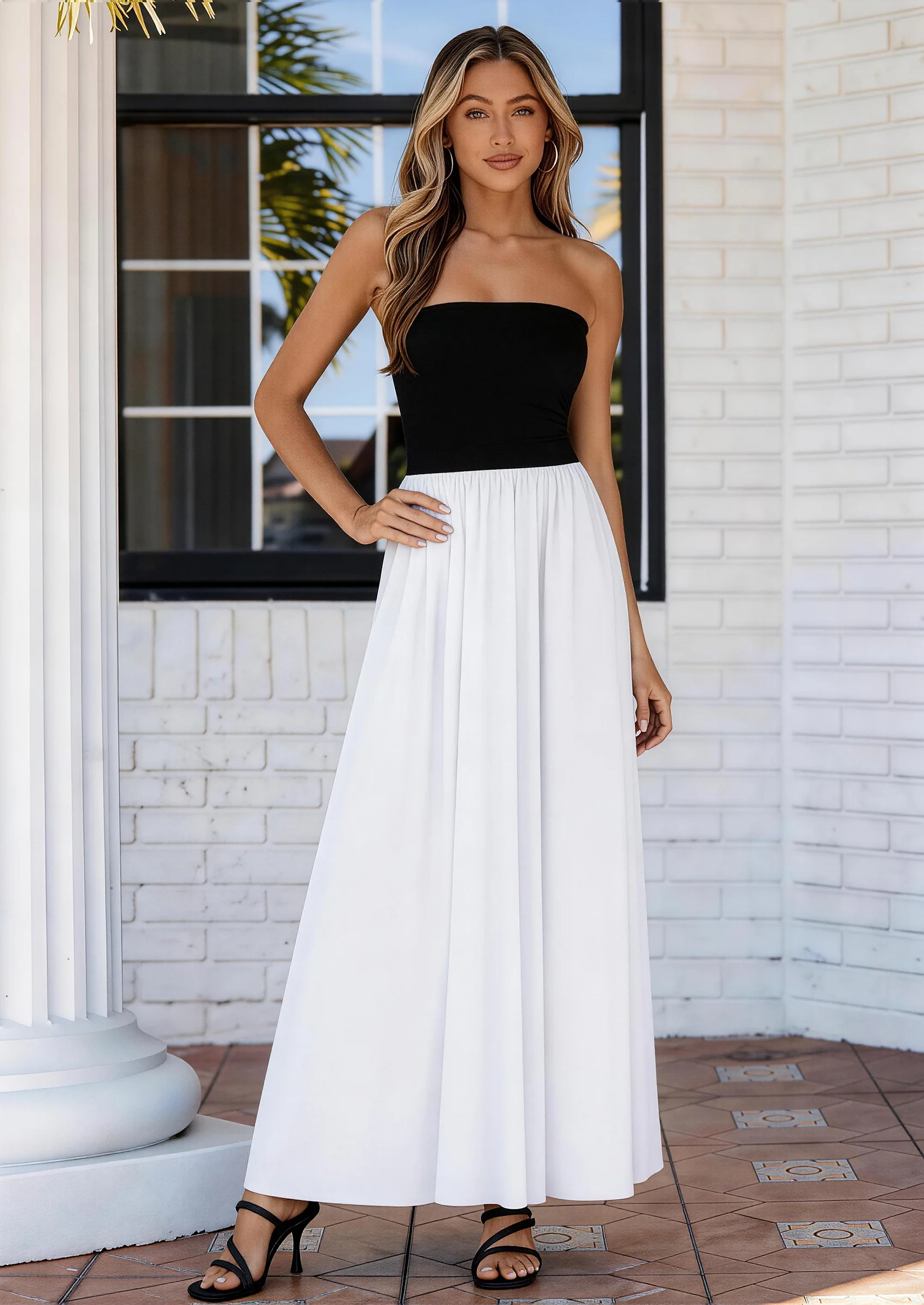 PRETTYGARDEN Women Summer Elegant Strapless Maxi Dress Tube Top Dress A Line Flowy Long Wedding Party Cocktail Dresses - Image 40