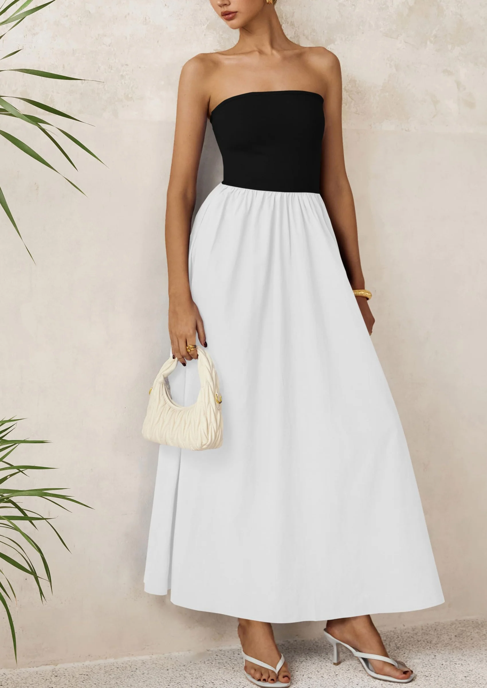 PRETTYGARDEN Women Summer Elegant Strapless Maxi Dress Tube Top Dress A Line Flowy Long Wedding Party Cocktail Dresses - Image 43