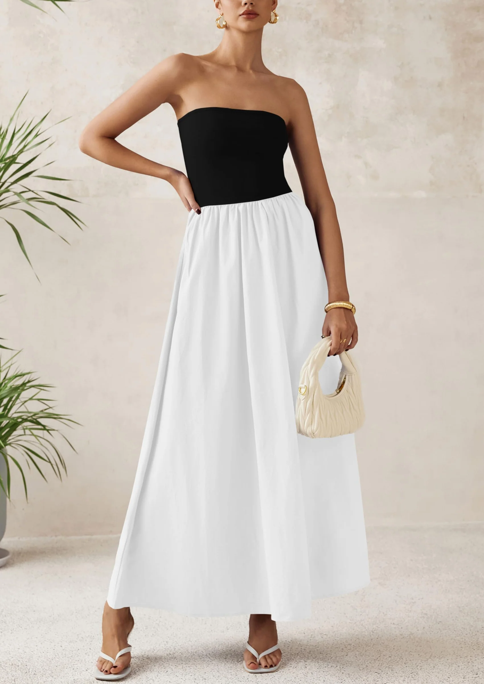 PRETTYGARDEN Women Summer Elegant Strapless Maxi Dress Tube Top Dress A Line Flowy Long Wedding Party Cocktail Dresses - Image 44