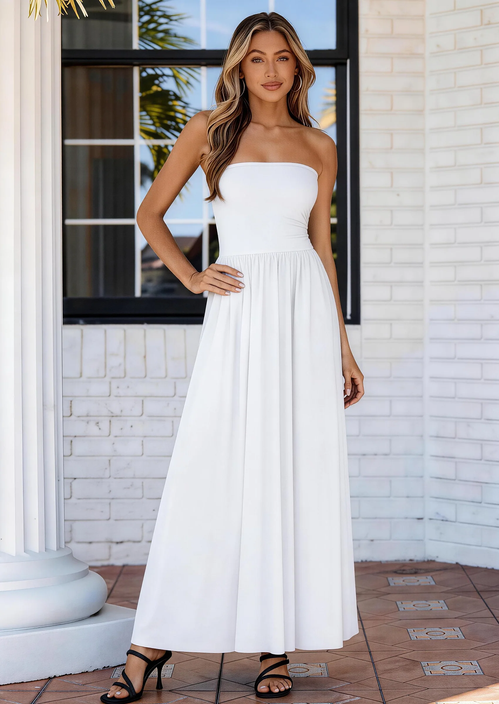 PRETTYGARDEN Women Summer Elegant Strapless Maxi Dress Tube Top Dress A Line Flowy Long Wedding Party Cocktail Dresses - Image 45