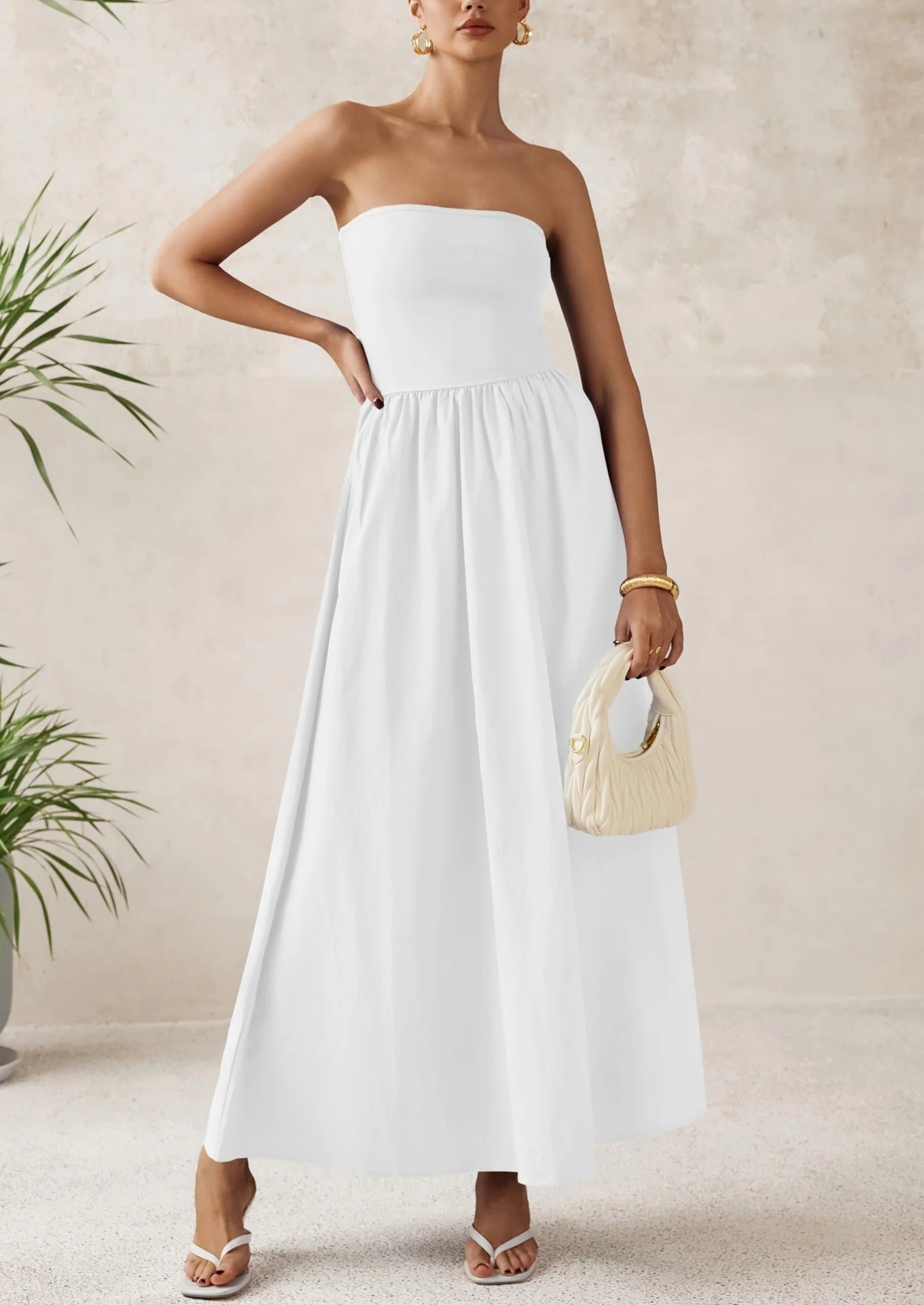 PRETTYGARDEN Women Summer Elegant Strapless Maxi Dress Tube Top Dress A Line Flowy Long Wedding Party Cocktail Dresses - Image 49