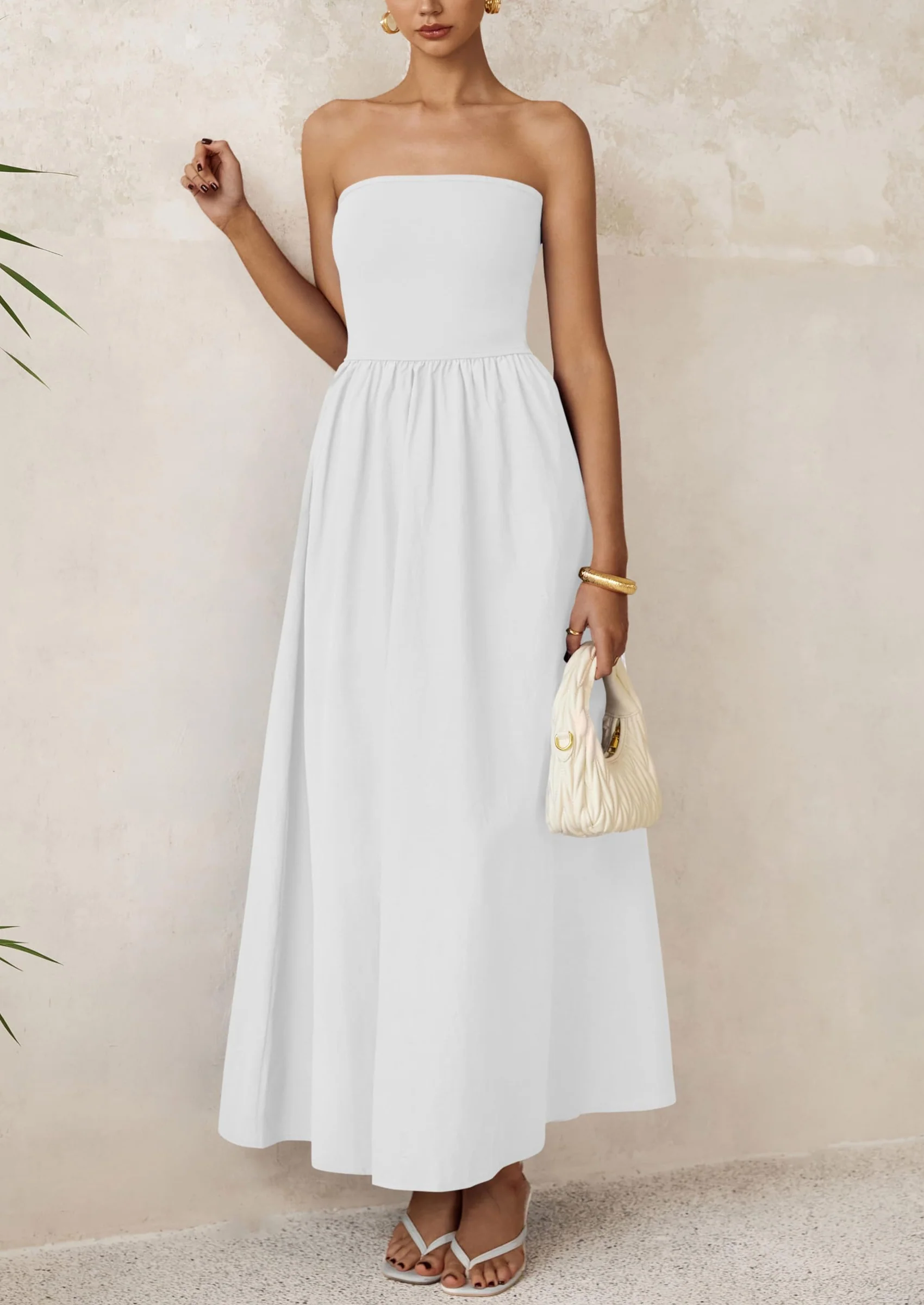 PRETTYGARDEN Women Summer Elegant Strapless Maxi Dress Tube Top Dress A Line Flowy Long Wedding Party Cocktail Dresses - Image 50