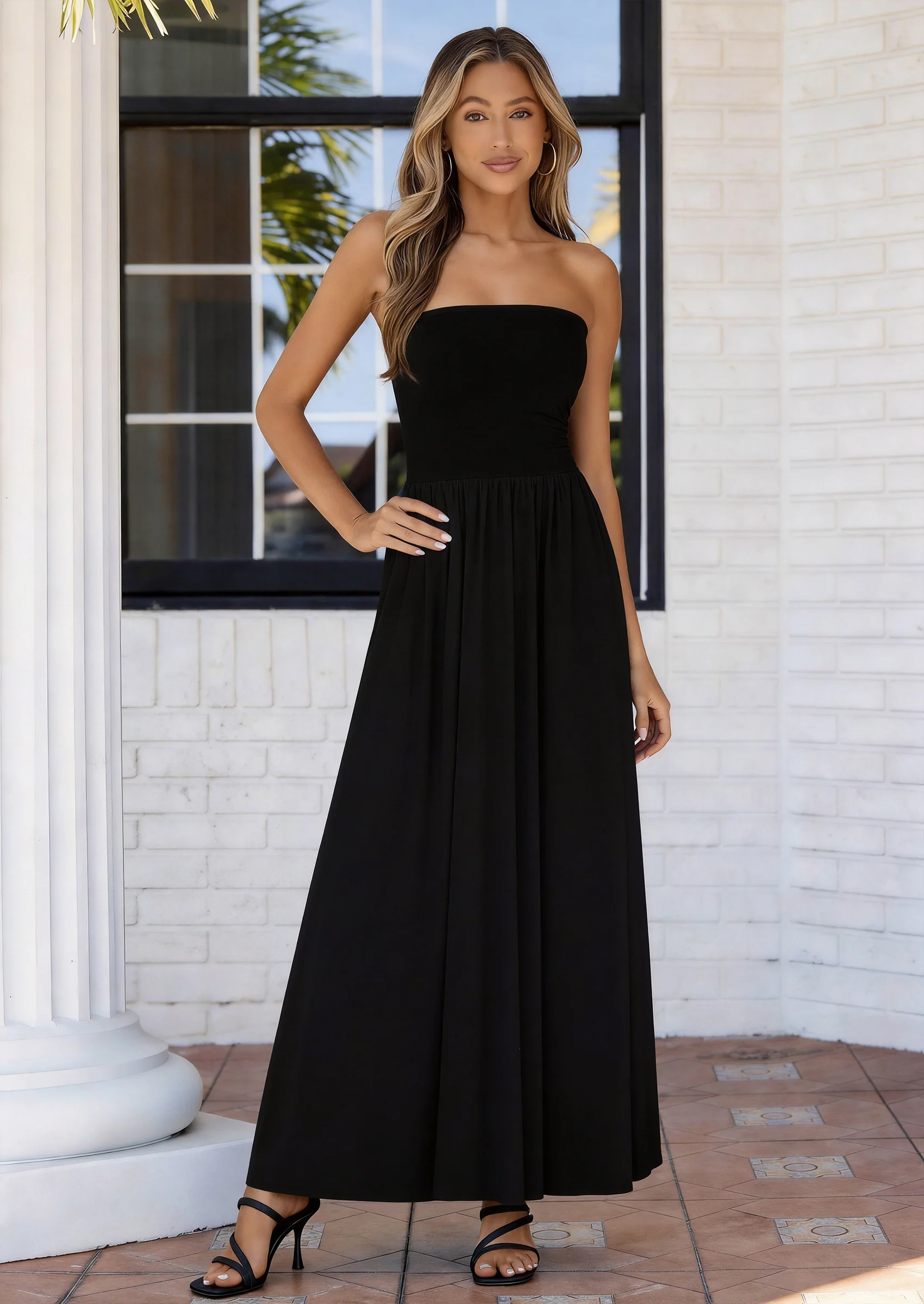 PRETTYGARDEN Women Summer Elegant Strapless Maxi Dress Tube Top Dress A Line Flowy Long Wedding Party Cocktail Dresses - Image 51