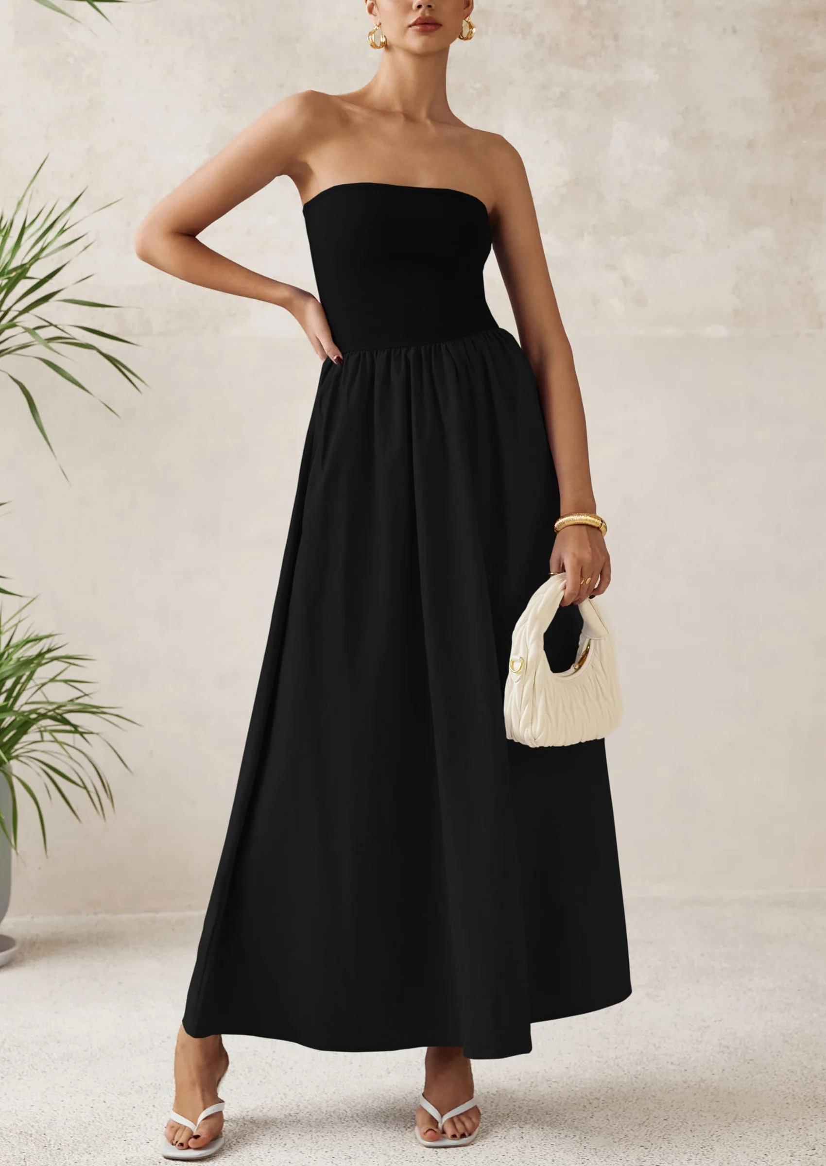 PRETTYGARDEN Women Summer Elegant Strapless Maxi Dress Tube Top Dress A Line Flowy Long Wedding Party Cocktail Dresses - Image 55