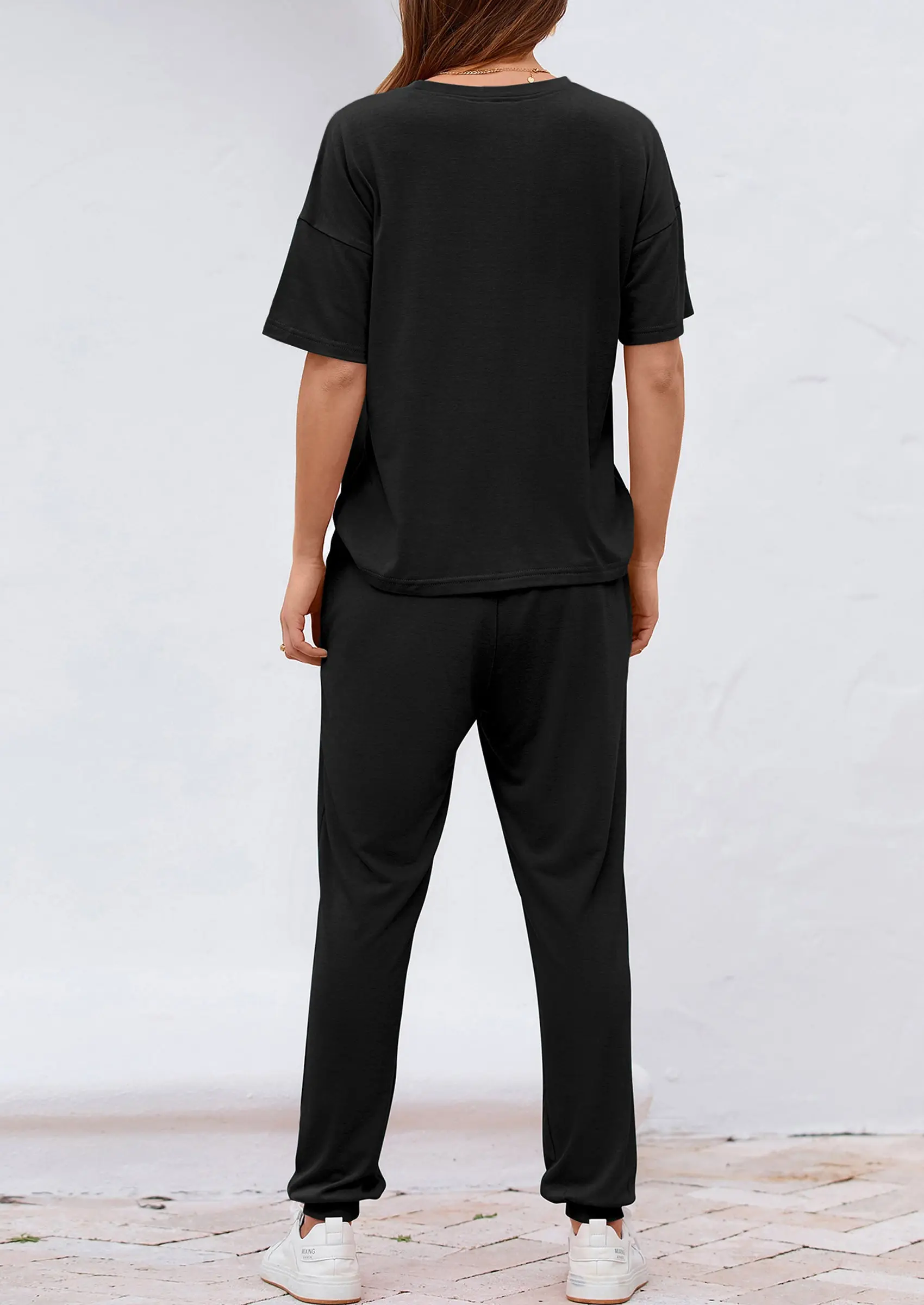 PRETTYGARDEN Women's Two Piece Lounge Sets Spring Summer Jogger Pants Vacation Outfits Travel Airplane Matching Clothes - Image 10