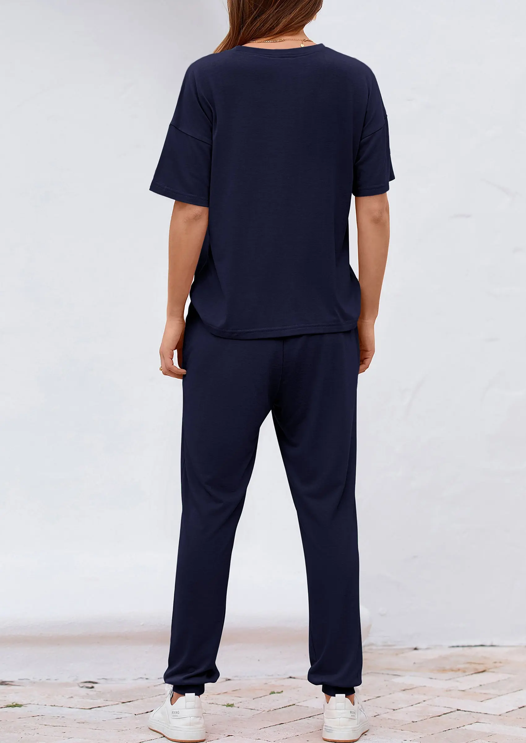 PRETTYGARDEN Women's Two Piece Lounge Sets Spring Summer Jogger Pants Vacation Outfits Travel Airplane Matching Clothes - Image 17