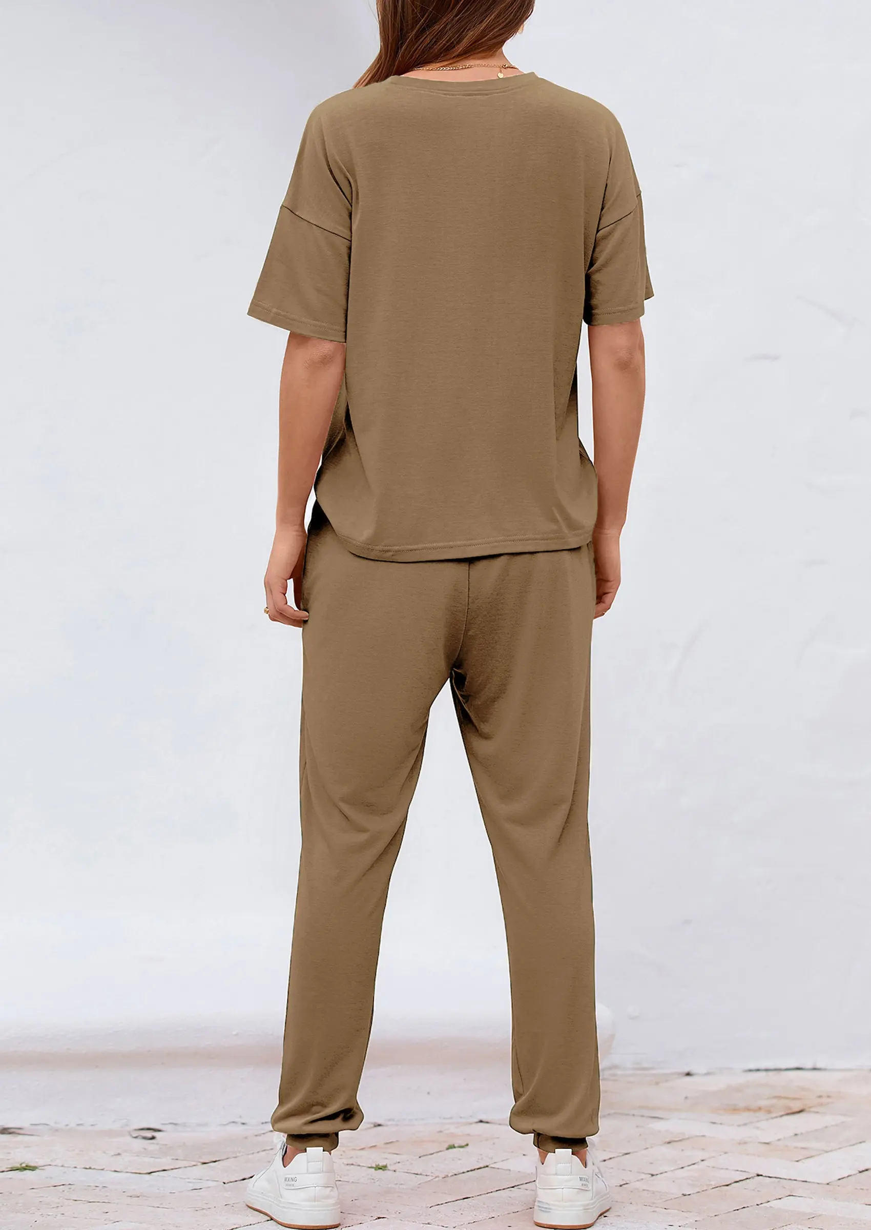 PRETTYGARDEN Women's Two Piece Lounge Sets Spring Summer Jogger Pants Vacation Outfits Travel Airplane Matching Clothes - Image 60