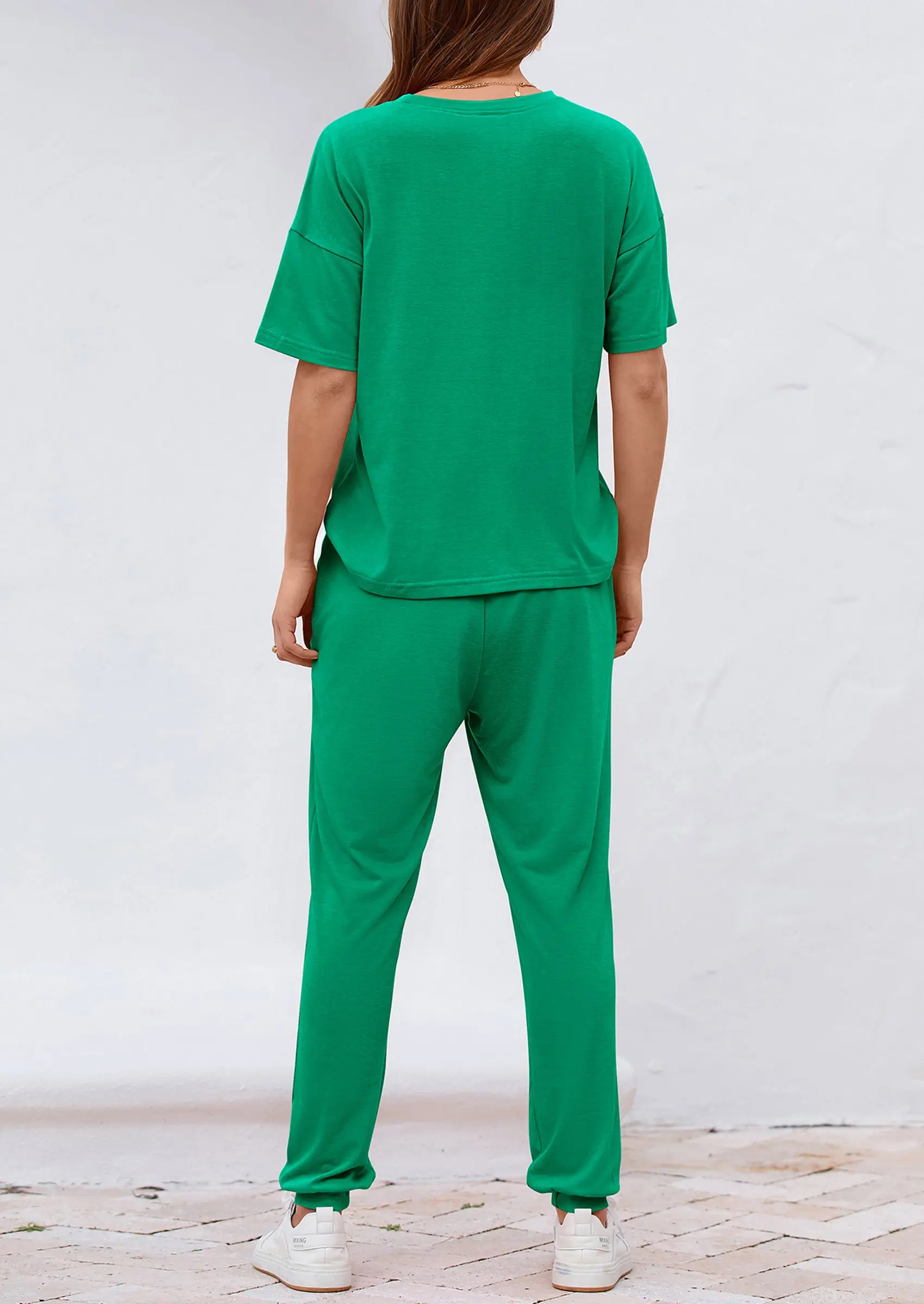 PRETTYGARDEN Women's Two Piece Lounge Sets Spring Summer Jogger Pants Vacation Outfits Travel Airplane Matching Clothes - Image 73