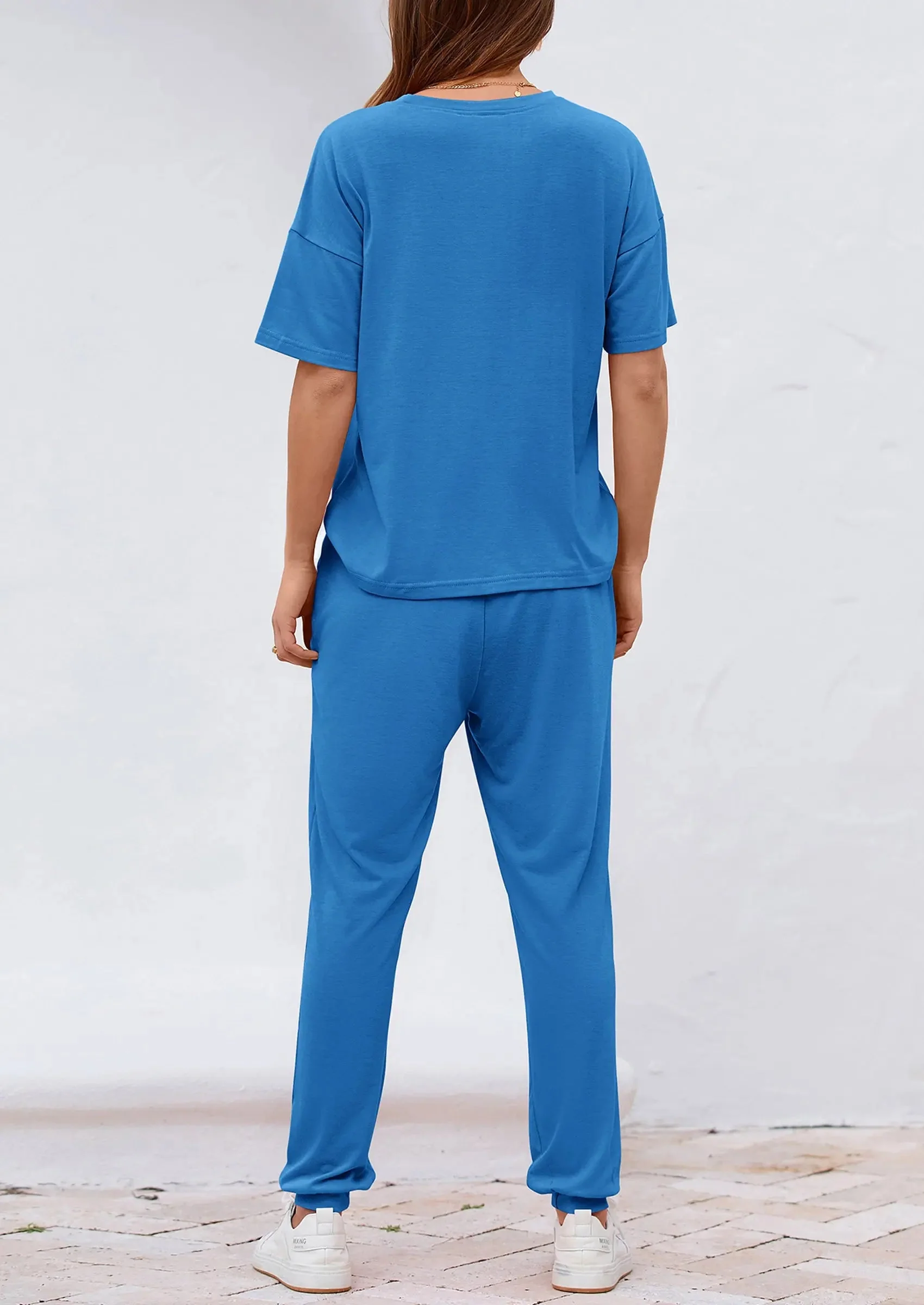 PRETTYGARDEN Women's Two Piece Lounge Sets Spring Summer Jogger Pants Vacation Outfits Travel Airplane Matching Clothes - Image 80