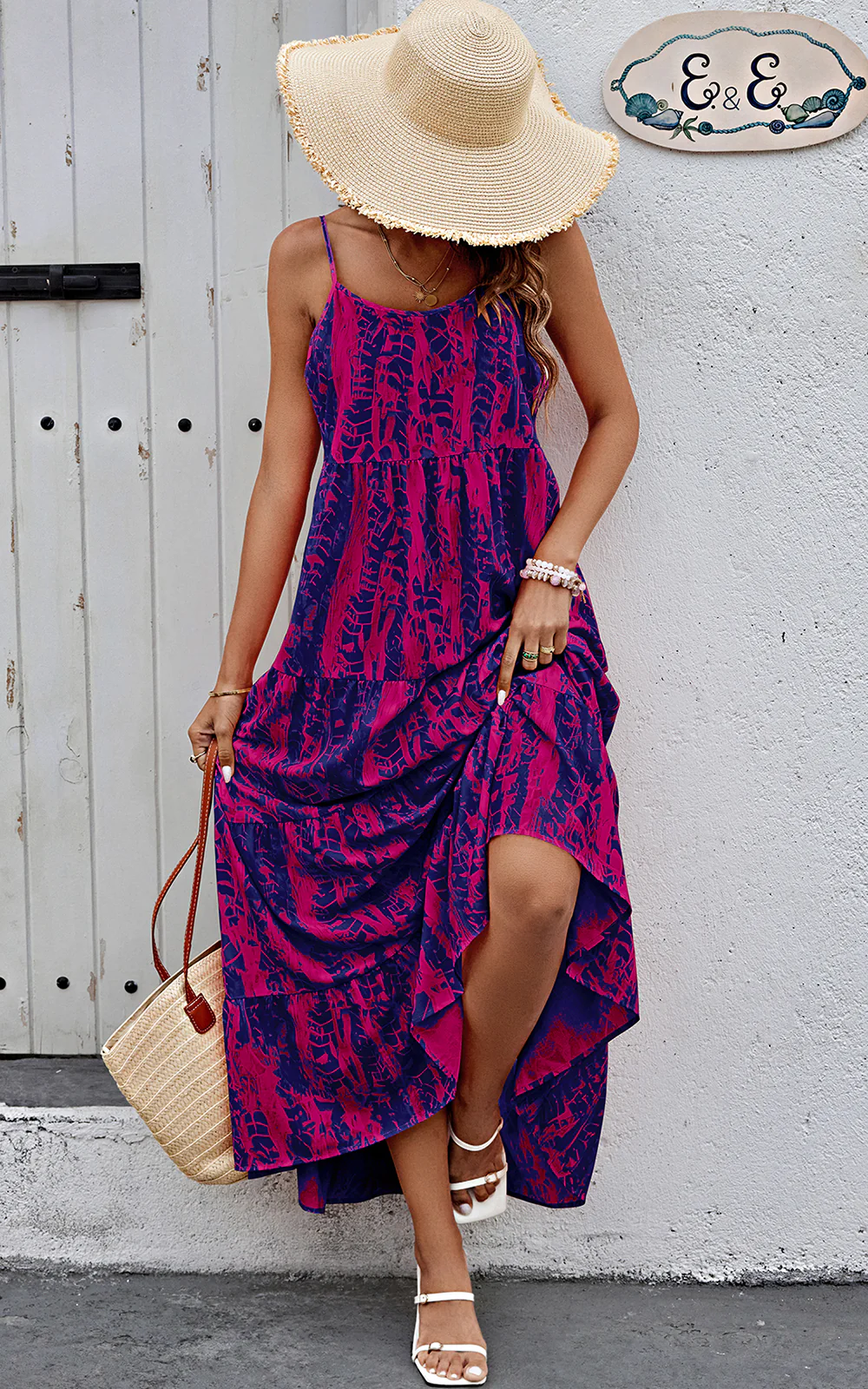 PRETTYGARDEN Women Summer Dresses Spaghetti Strap Scoop Neck Floral Maxi Dress Flowy Boho Long Sundress with Pockets - Image 12