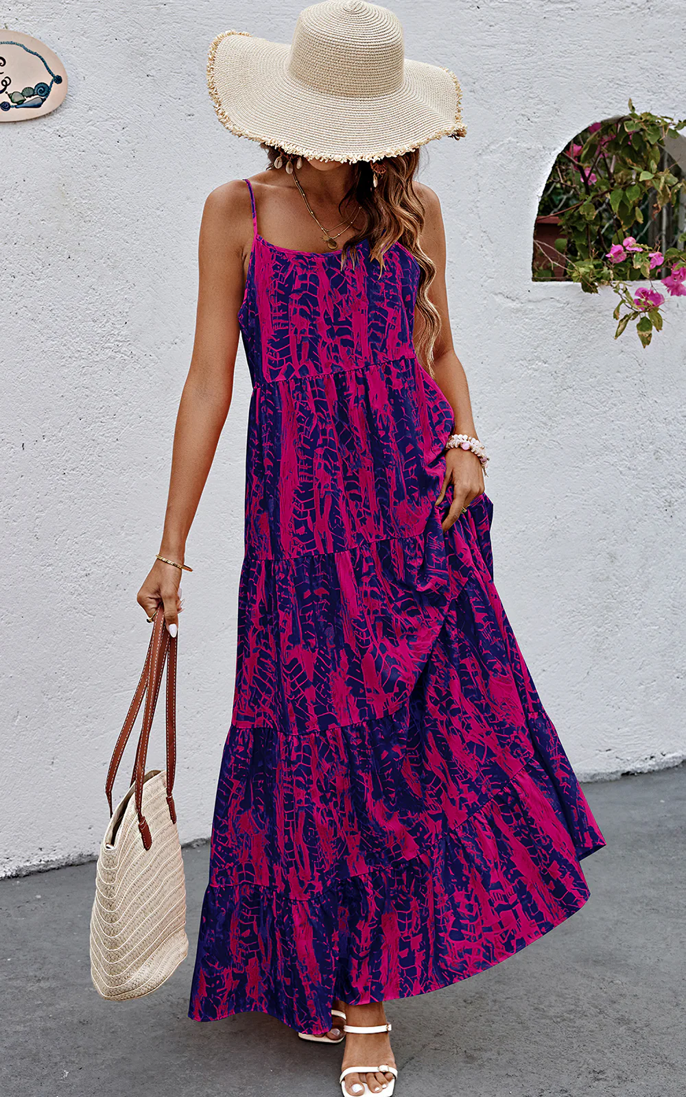 PRETTYGARDEN Women Summer Dresses Spaghetti Strap Scoop Neck Floral Maxi Dress Flowy Boho Long Sundress with Pockets - Image 17