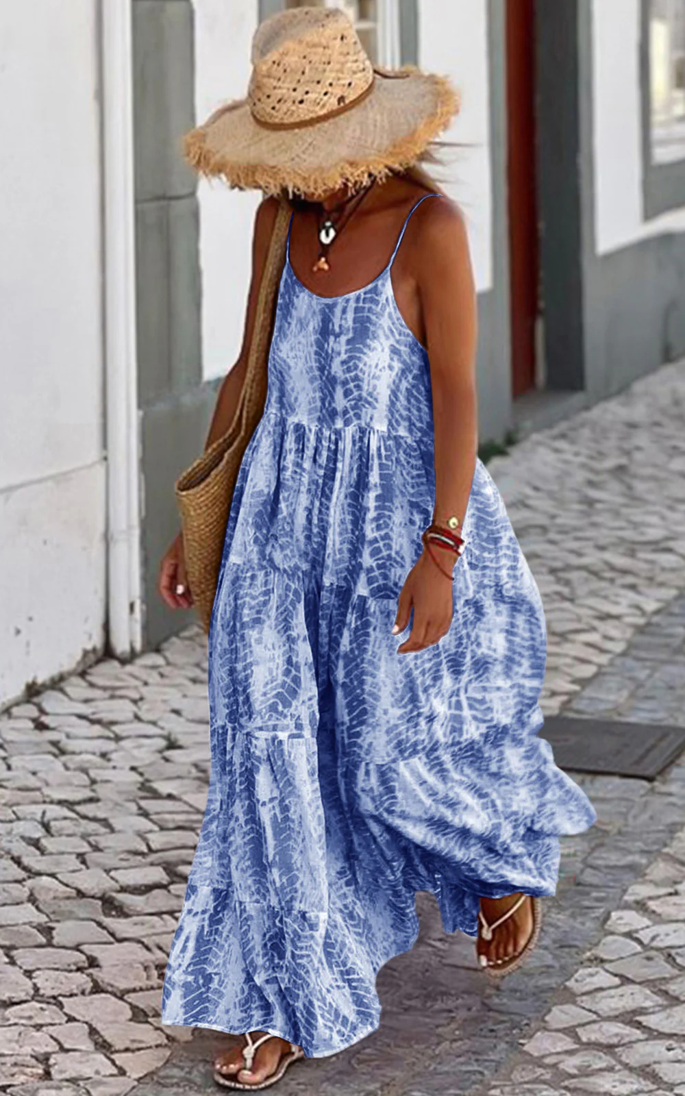PRETTYGARDEN Women Summer Dresses Spaghetti Strap Scoop Neck Floral Maxi Dress Flowy Boho Long Sundress with Pockets - Image 22