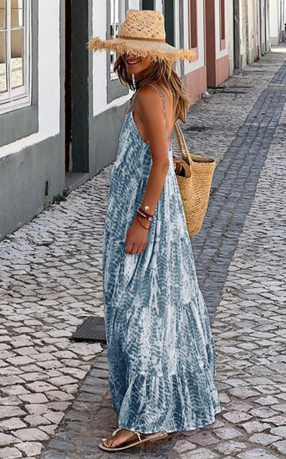 PRETTYGARDEN Women Summer Dresses Spaghetti Strap Scoop Neck Floral Maxi Dress Flowy Boho Long Sundress with Pockets - Image 25