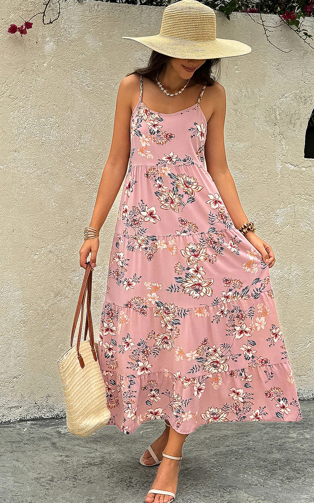 PRETTYGARDEN Women Summer Dresses Spaghetti Strap Scoop Neck Floral Maxi Dress Flowy Boho Long Sundress with Pockets - Image 27