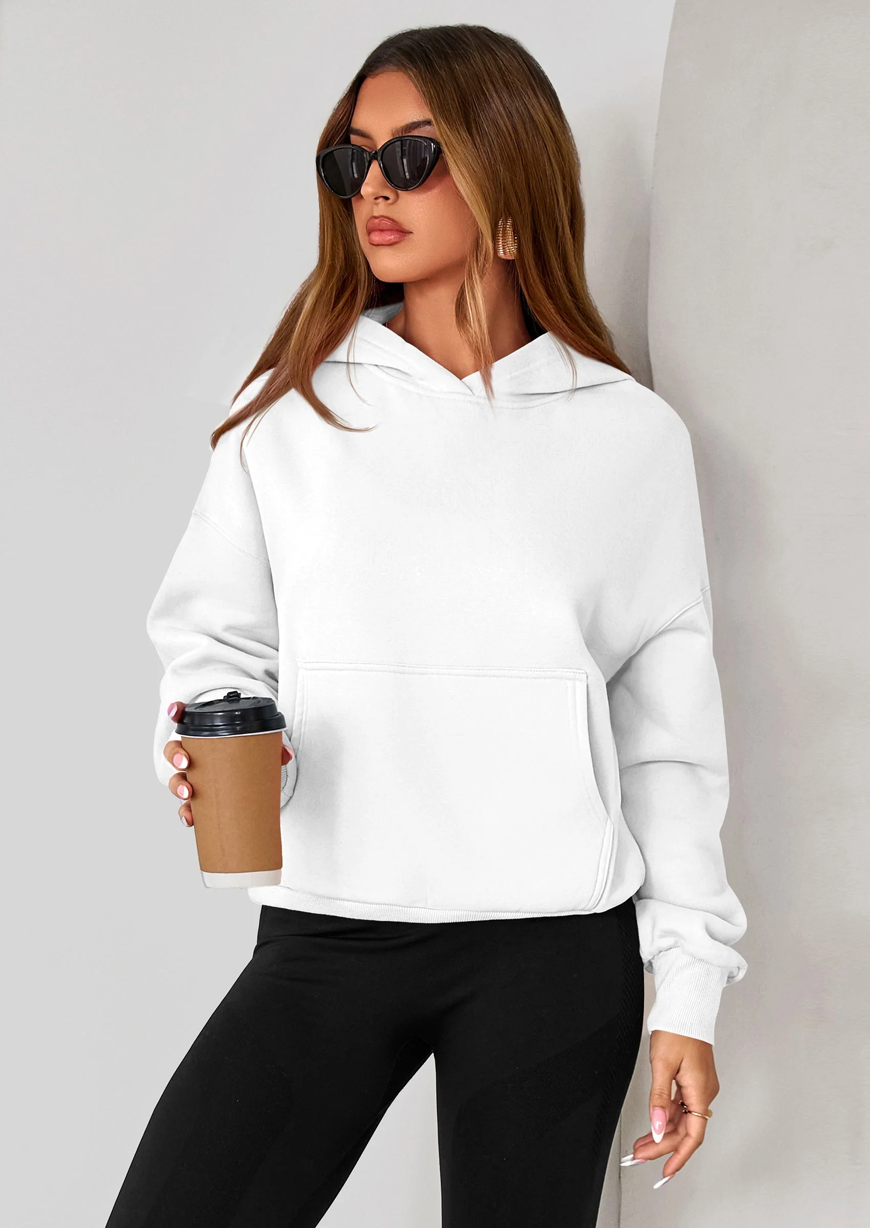 PRETTYGARDEN Women's Fall Hooded Sweatshirts Long Sleeve Half Zip Cropped Hoodies Pullover Winter Fashion Clothes - Image 12