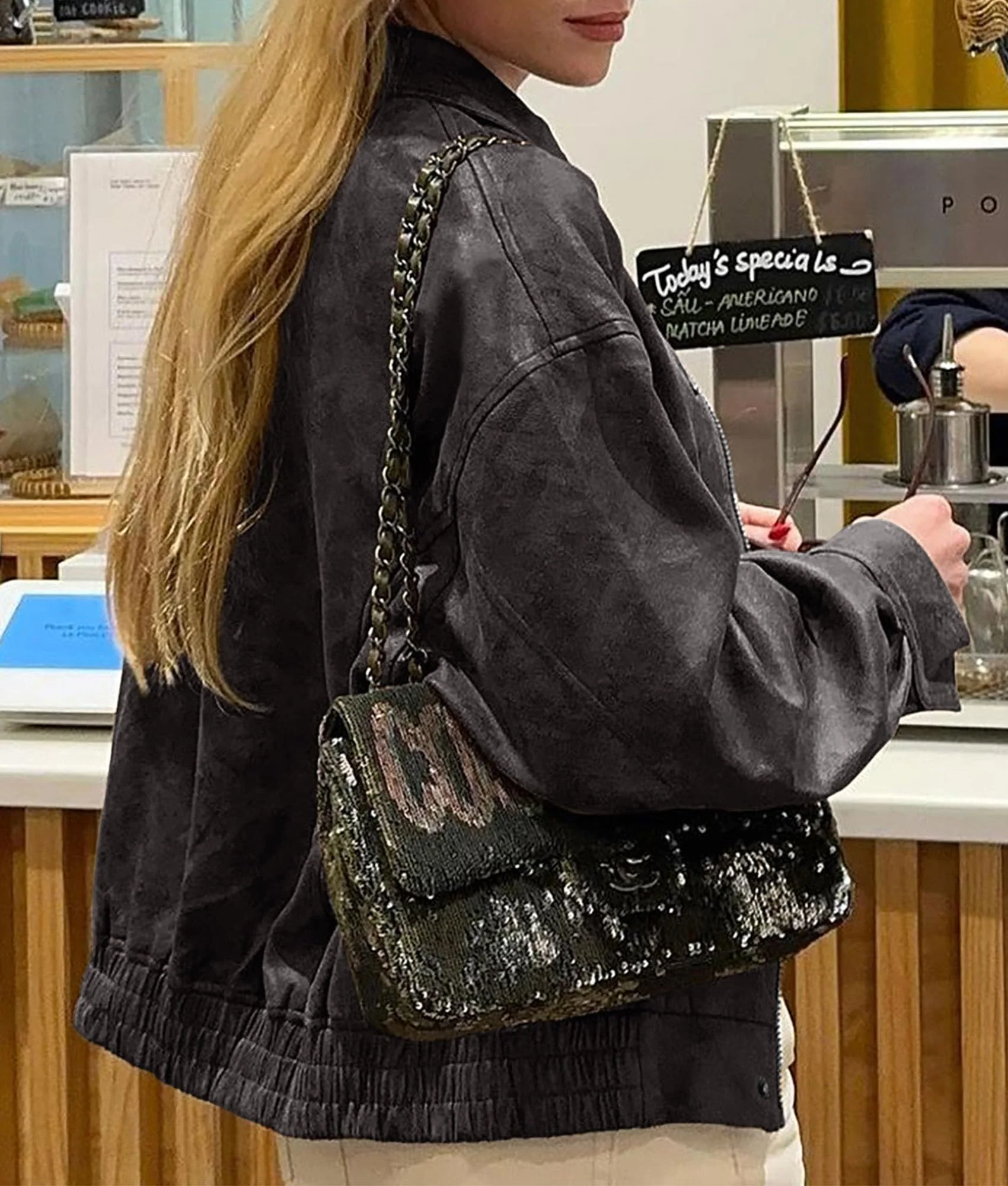 PRETTYGARDEN Women's Faux Leather Motorcycle Jacket Trendy Fall Spring Clothes Oversized Zip Up Winter Coat Outerwear - Image 59