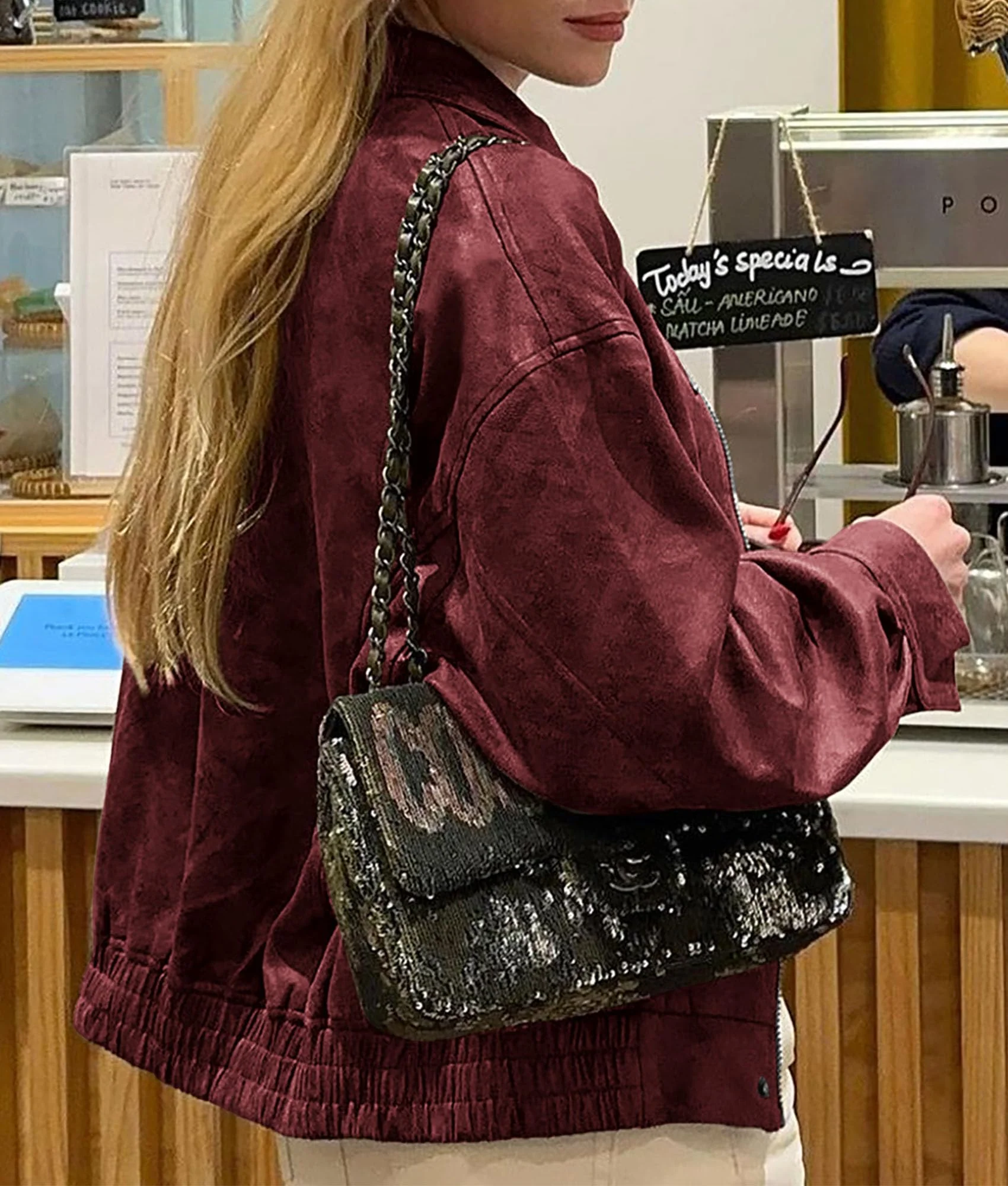 PRETTYGARDEN Women's Faux Leather Motorcycle Jacket Trendy Fall Spring Clothes Oversized Zip Up Winter Coat Outerwear - Image 73