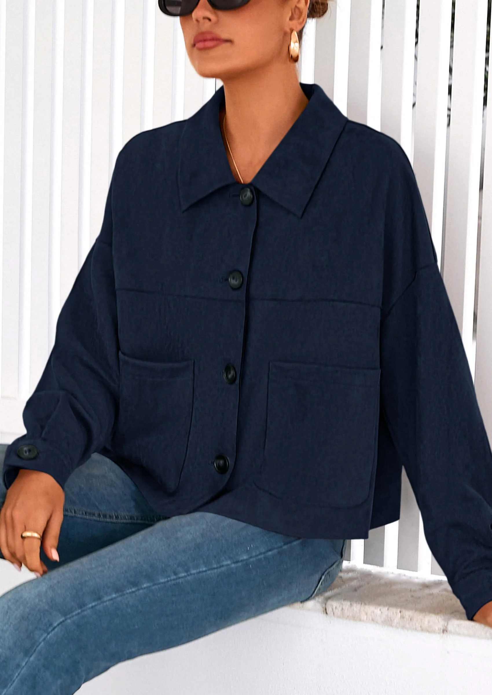 PRETTYGARDEN Women's Faux Suede Cropped Jacket Casual Lightweight Fall Fashion Winter Coats Outerwear Trendy Clothes - Image 34