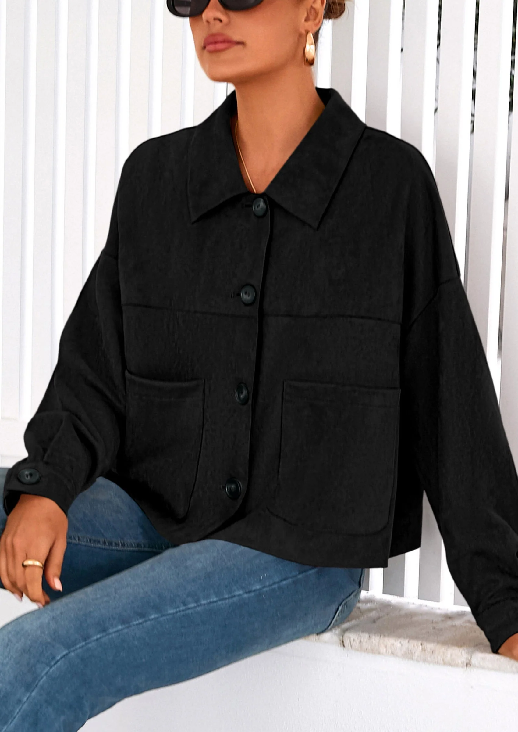 PRETTYGARDEN Women's Faux Suede Cropped Jacket Casual Lightweight Fall Fashion Winter Coats Outerwear Trendy Clothes - Image 40