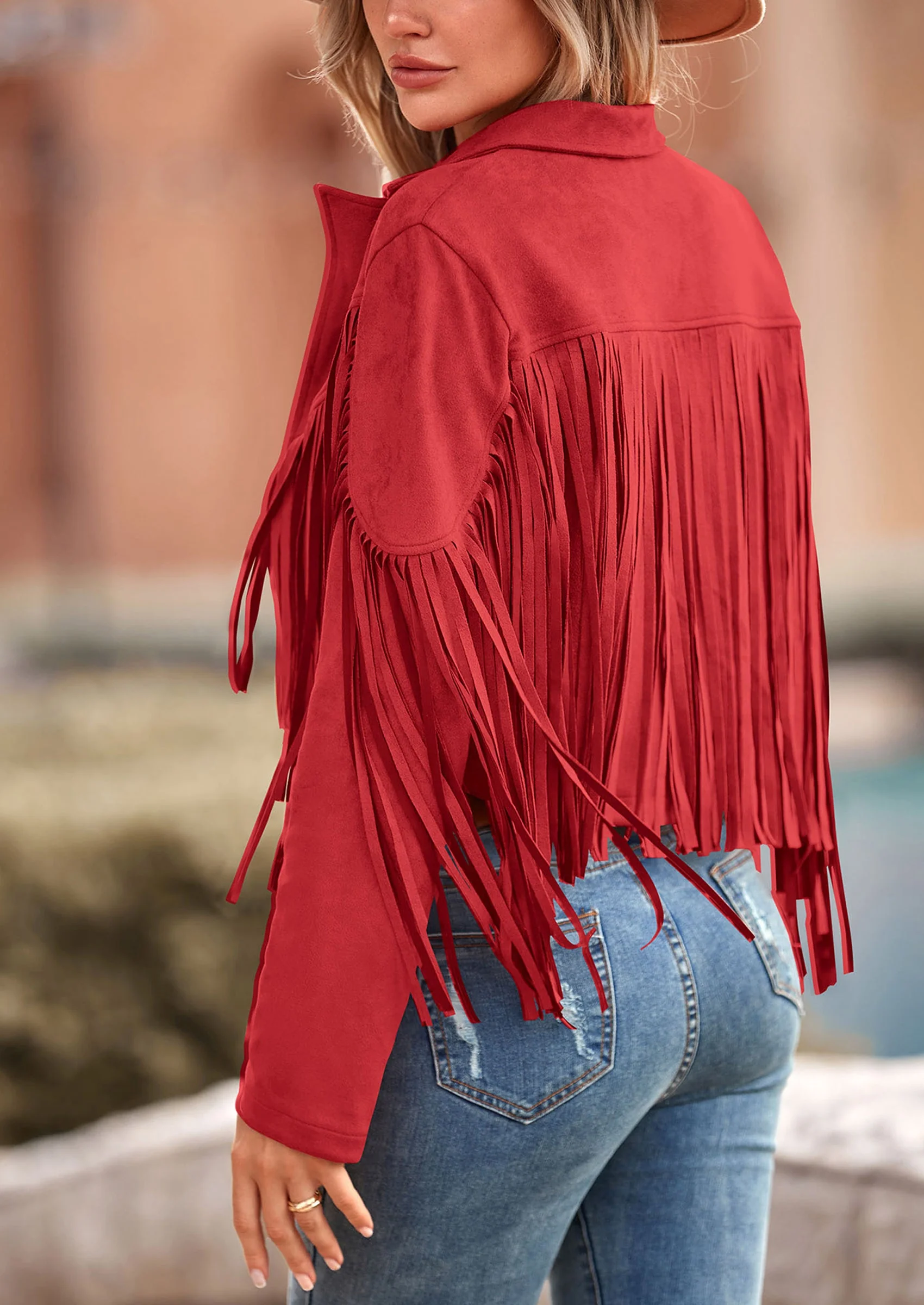 PRETTYGARDEN Women's Fringe Faux Suede Leather Jackets Fashion Tassel Motorcycle Cropped Coats - Image 120