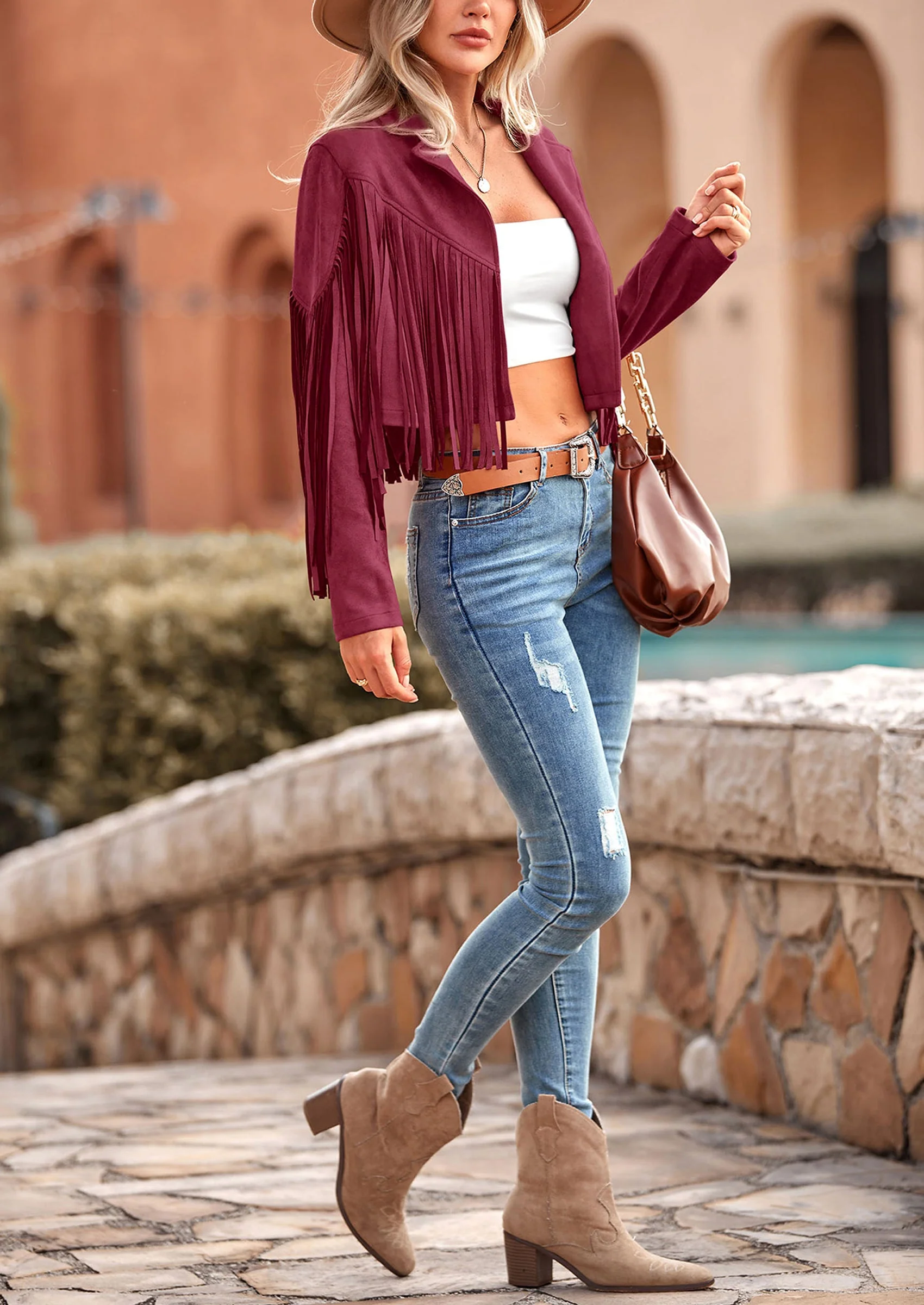 PRETTYGARDEN Women's Fringe Faux Suede Leather Jackets Fashion Tassel Motorcycle Cropped Coats - Image 139