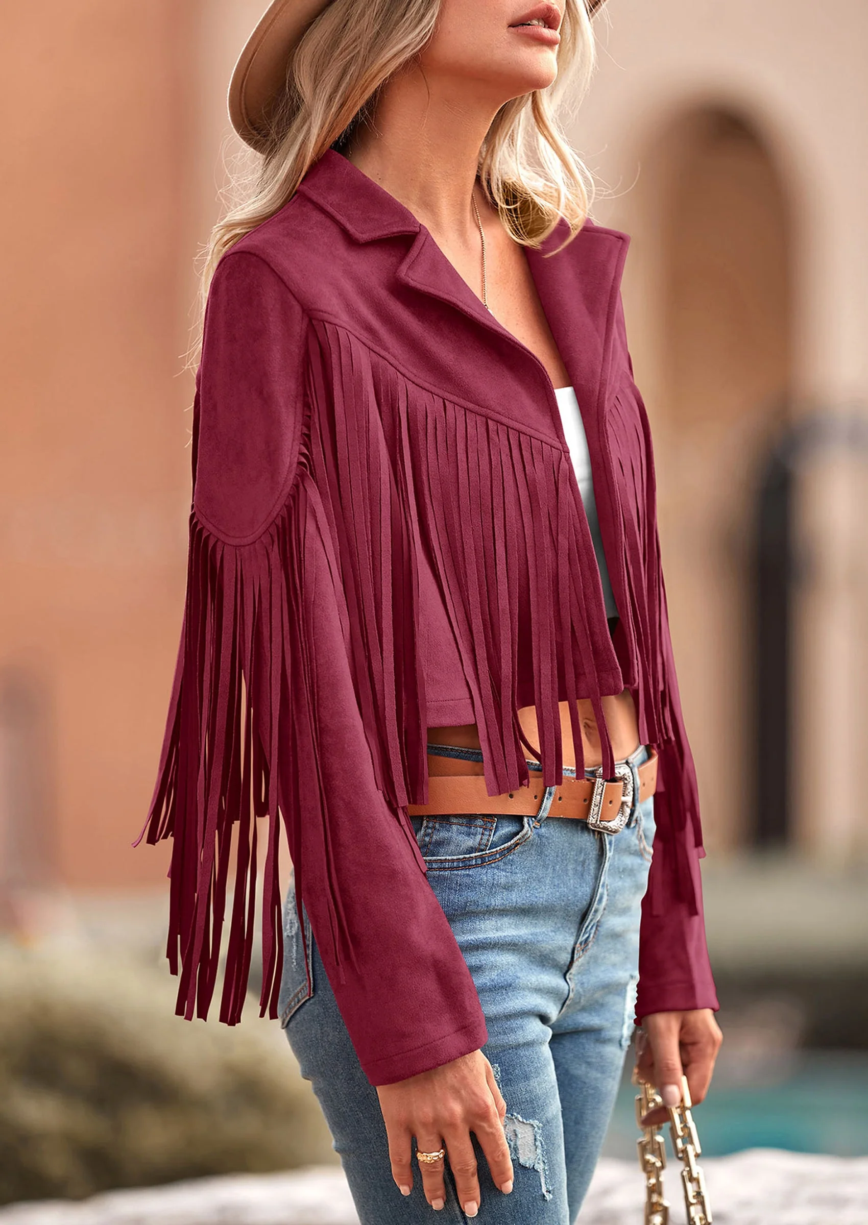 PRETTYGARDEN Women's Fringe Faux Suede Leather Jackets Fashion Tassel Motorcycle Cropped Coats - Image 145