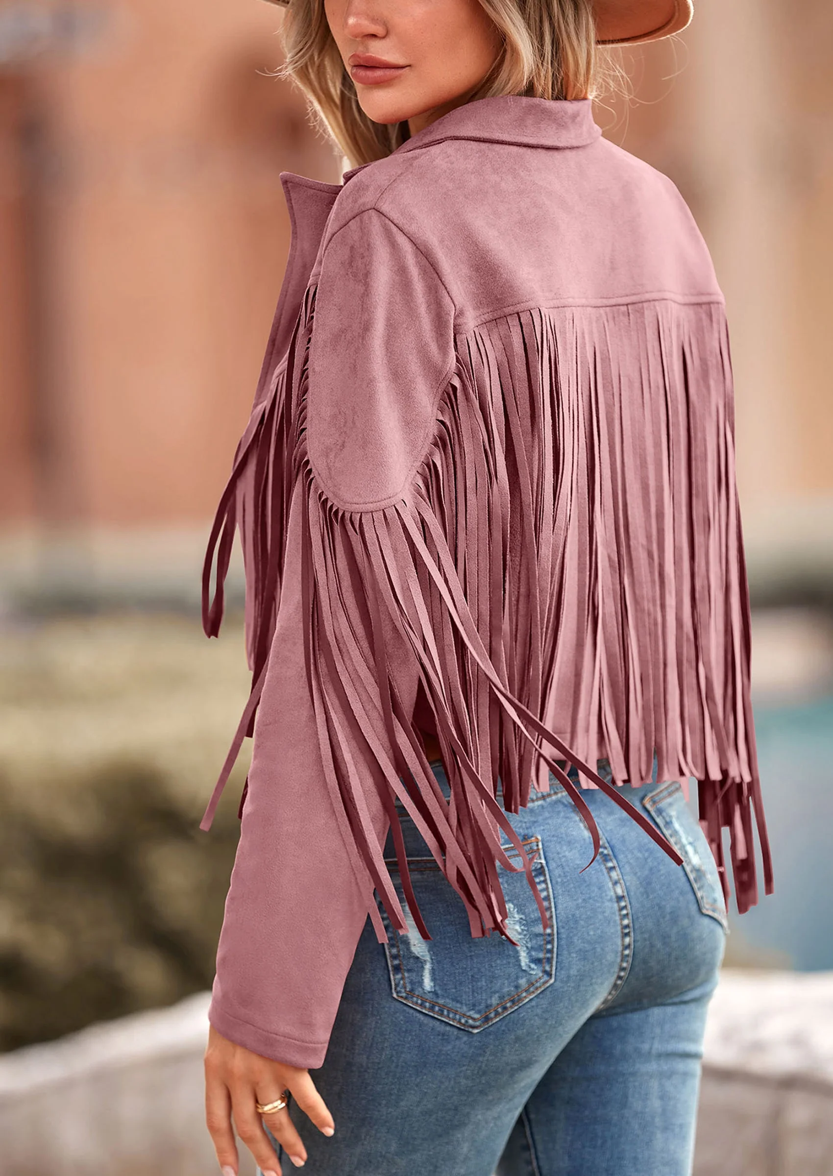 PRETTYGARDEN Women's Fringe Faux Suede Leather Jackets Fashion Tassel Motorcycle Cropped Coats - Image 66