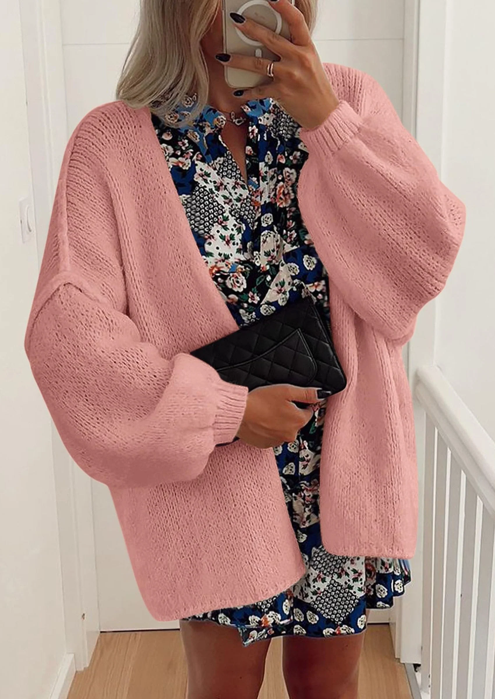 PRETTYGARDEN Womens Oversized Cardigan Sweaters Fall Long Lantern Sleeve Knit Open Front Lightweight Sweater - Image 78