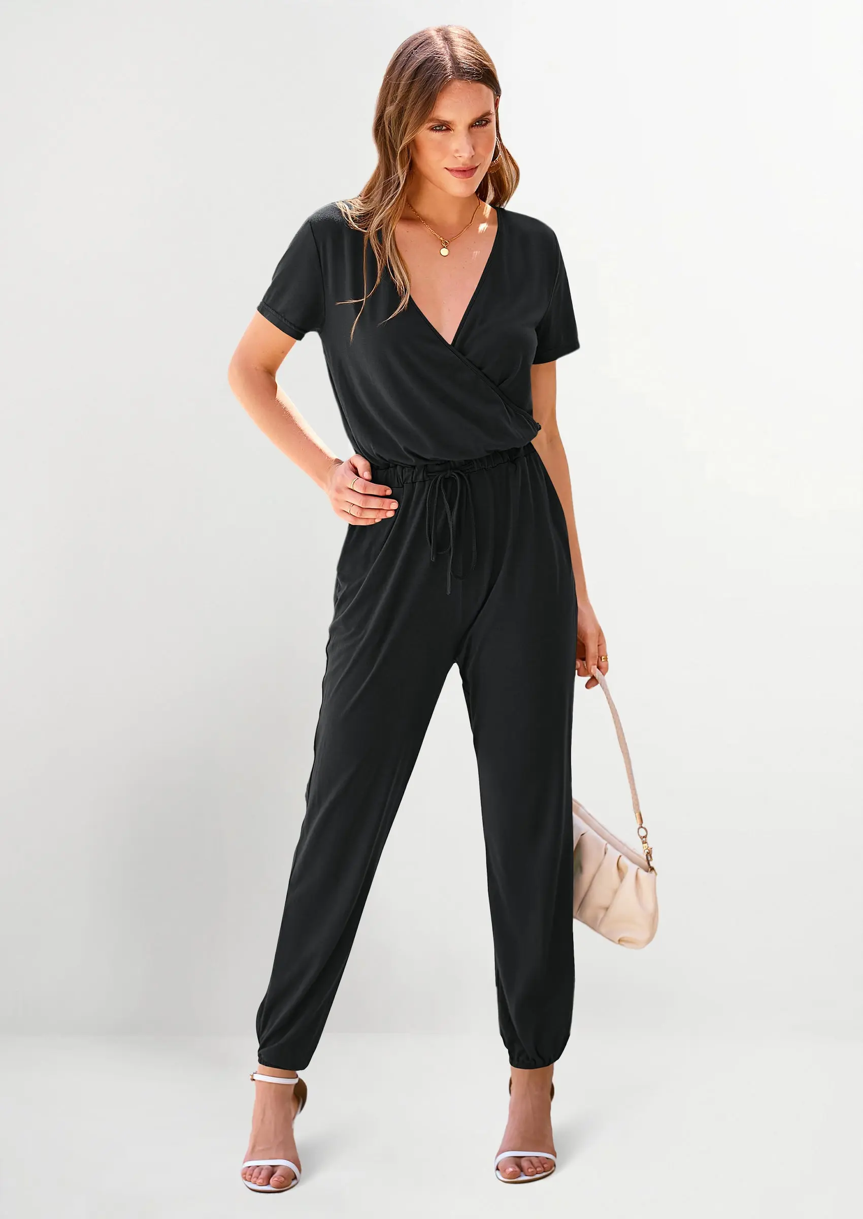 PRETTYGARDEN Jumpsuits for Women Dressy Summer Casual Short Sleeve Romper Spring Airport Beach Vacation Travel Outfits - Image 104