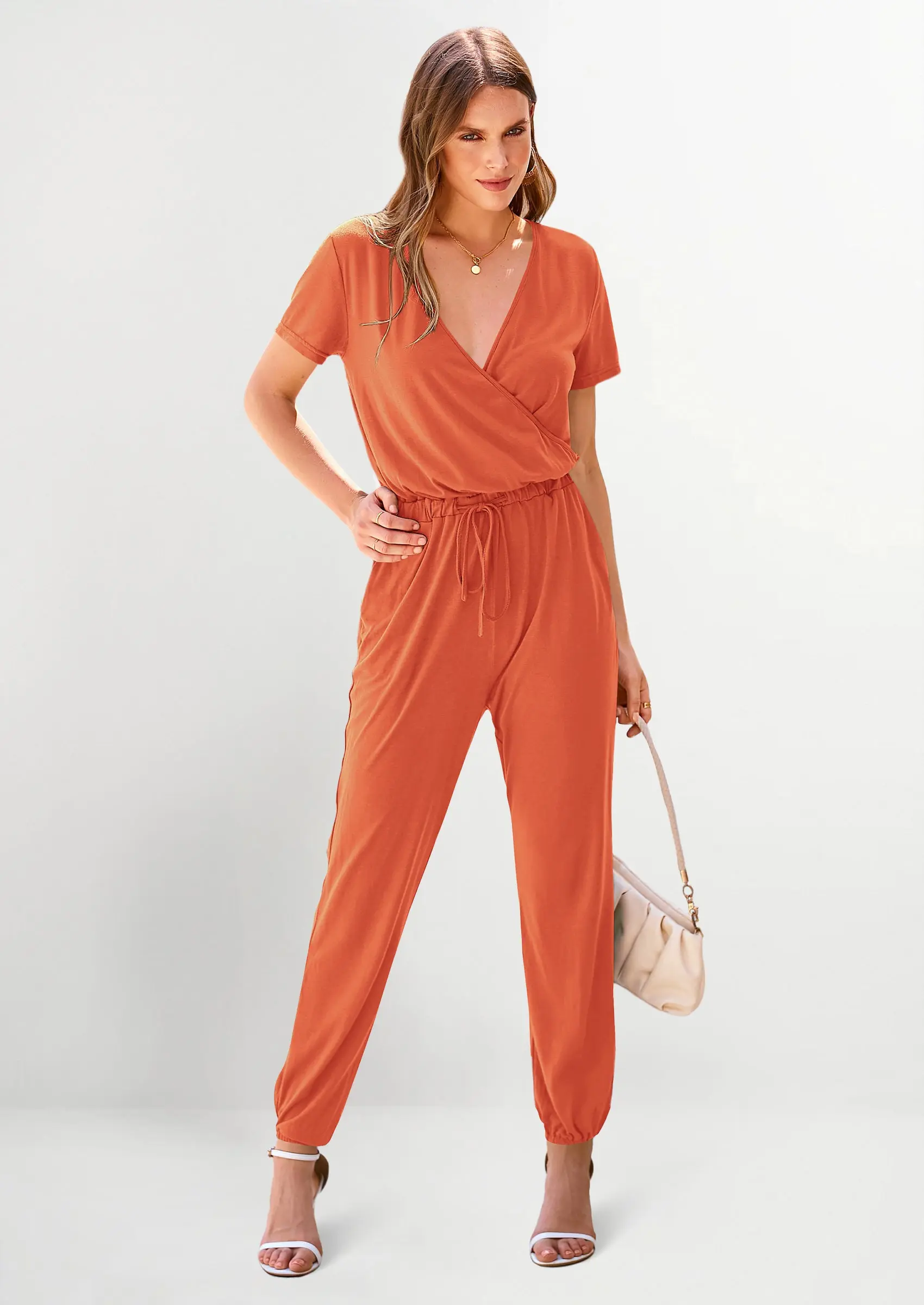 PRETTYGARDEN Jumpsuits for Women Dressy Summer Casual Short Sleeve Romper Spring Airport Beach Vacation Travel Outfits - Image 110