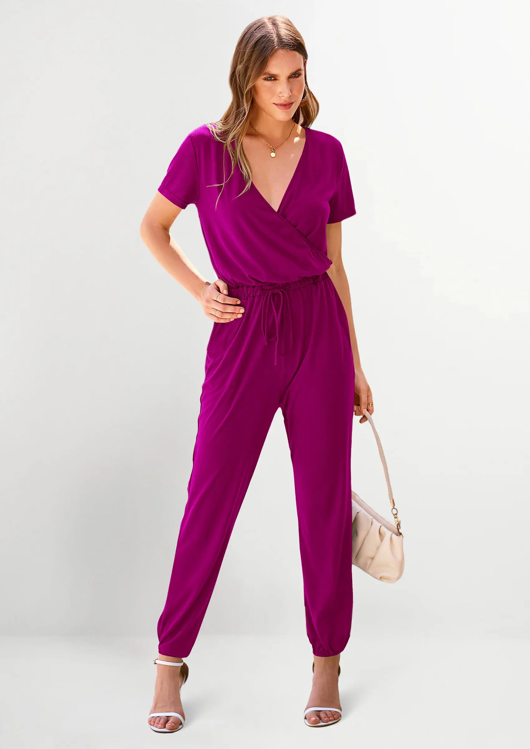 PRETTYGARDEN Jumpsuits for Women Dressy Summer Casual Short Sleeve Romper Spring Airport Beach Vacation Travel Outfits - Image 122