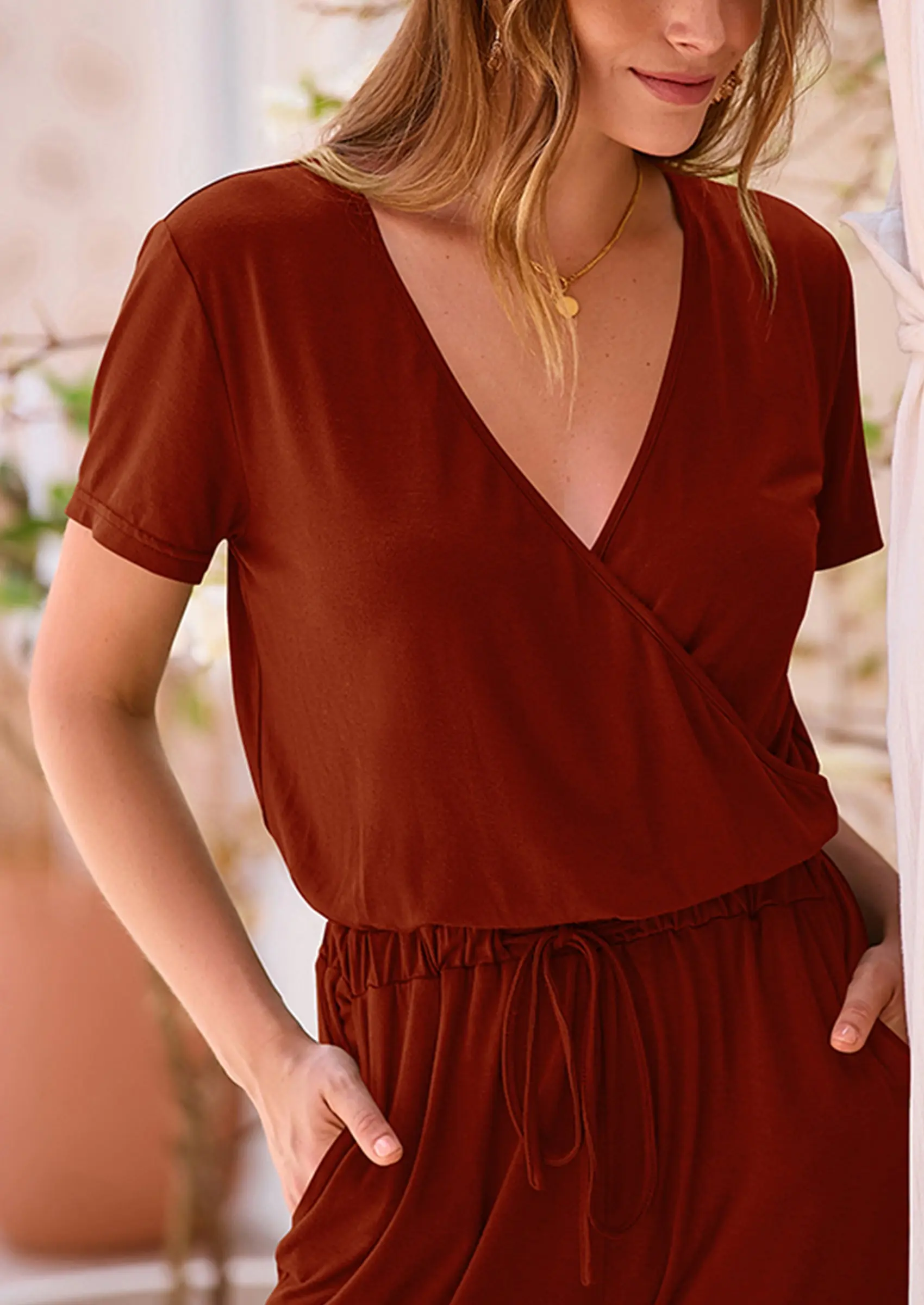 PRETTYGARDEN Jumpsuits for Women Dressy Summer Casual Short Sleeve Romper Spring Airport Beach Vacation Travel Outfits - Image 30