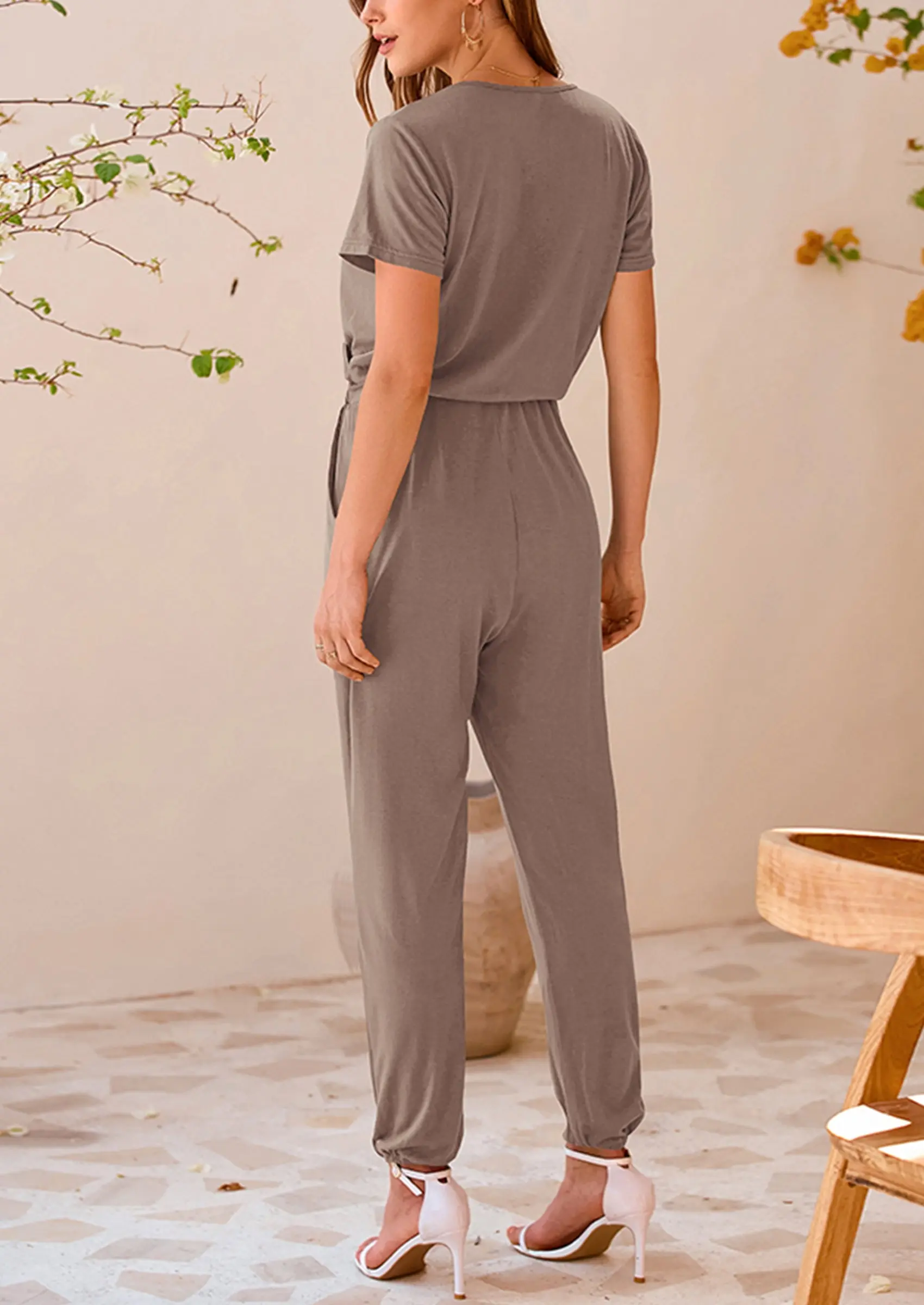 PRETTYGARDEN Jumpsuits for Women Dressy Summer Casual Short Sleeve Romper Spring Airport Beach Vacation Travel Outfits - Image 57