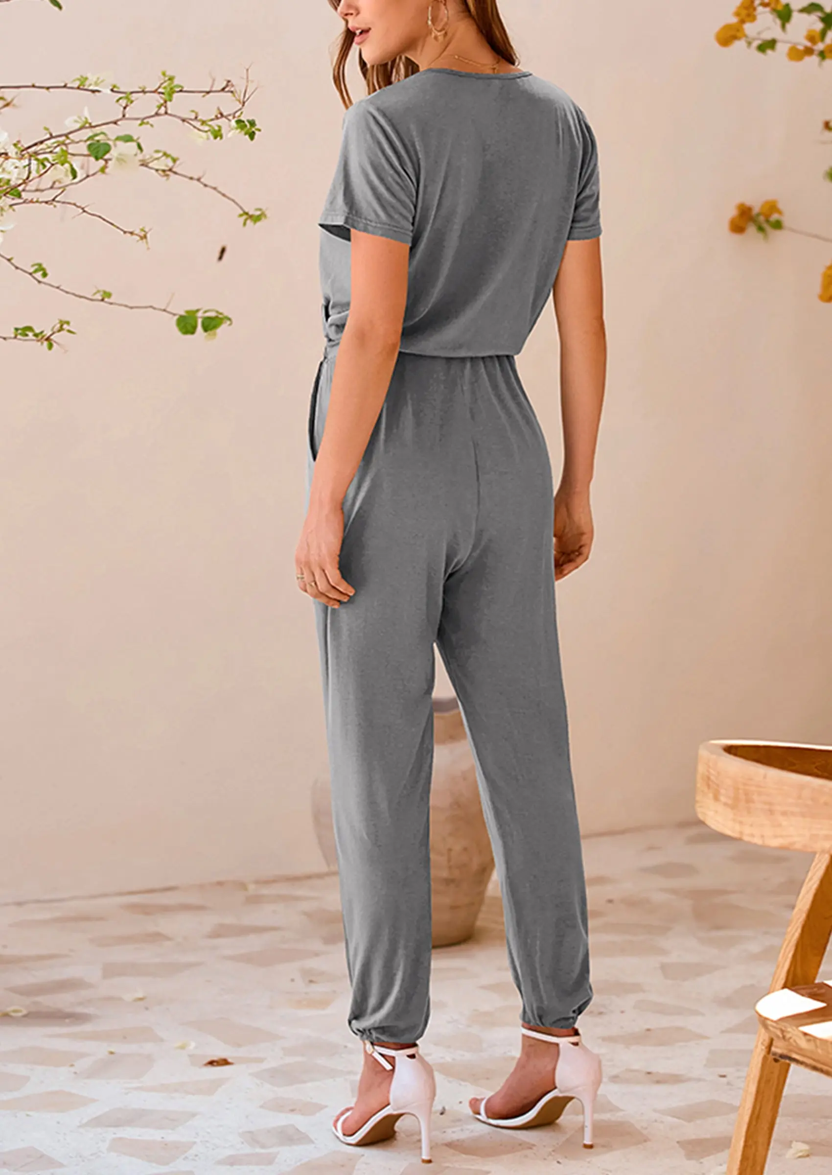 PRETTYGARDEN Jumpsuits for Women Dressy Summer Casual Short Sleeve Romper Spring Airport Beach Vacation Travel Outfits - Image 75