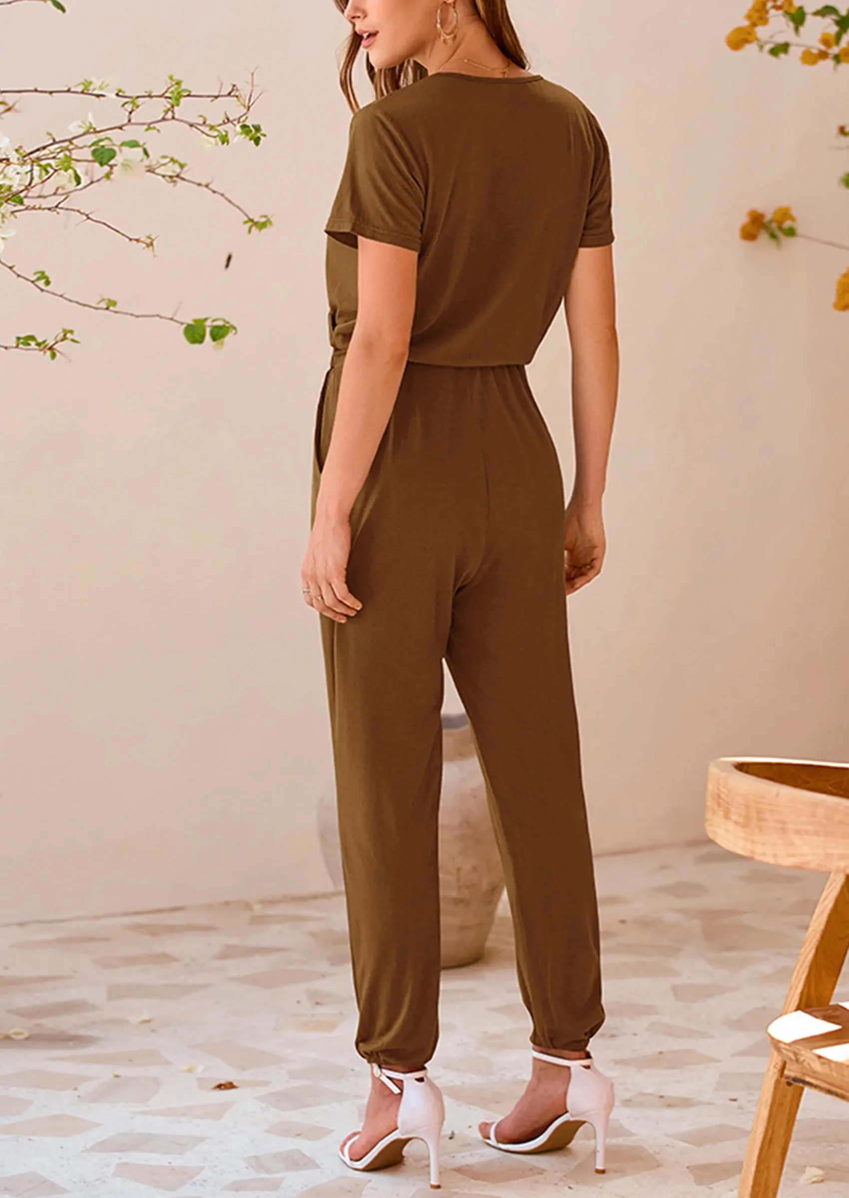 PRETTYGARDEN Jumpsuits for Women Dressy Summer Casual Short Sleeve Romper Spring Airport Beach Vacation Travel Outfits - Image 87