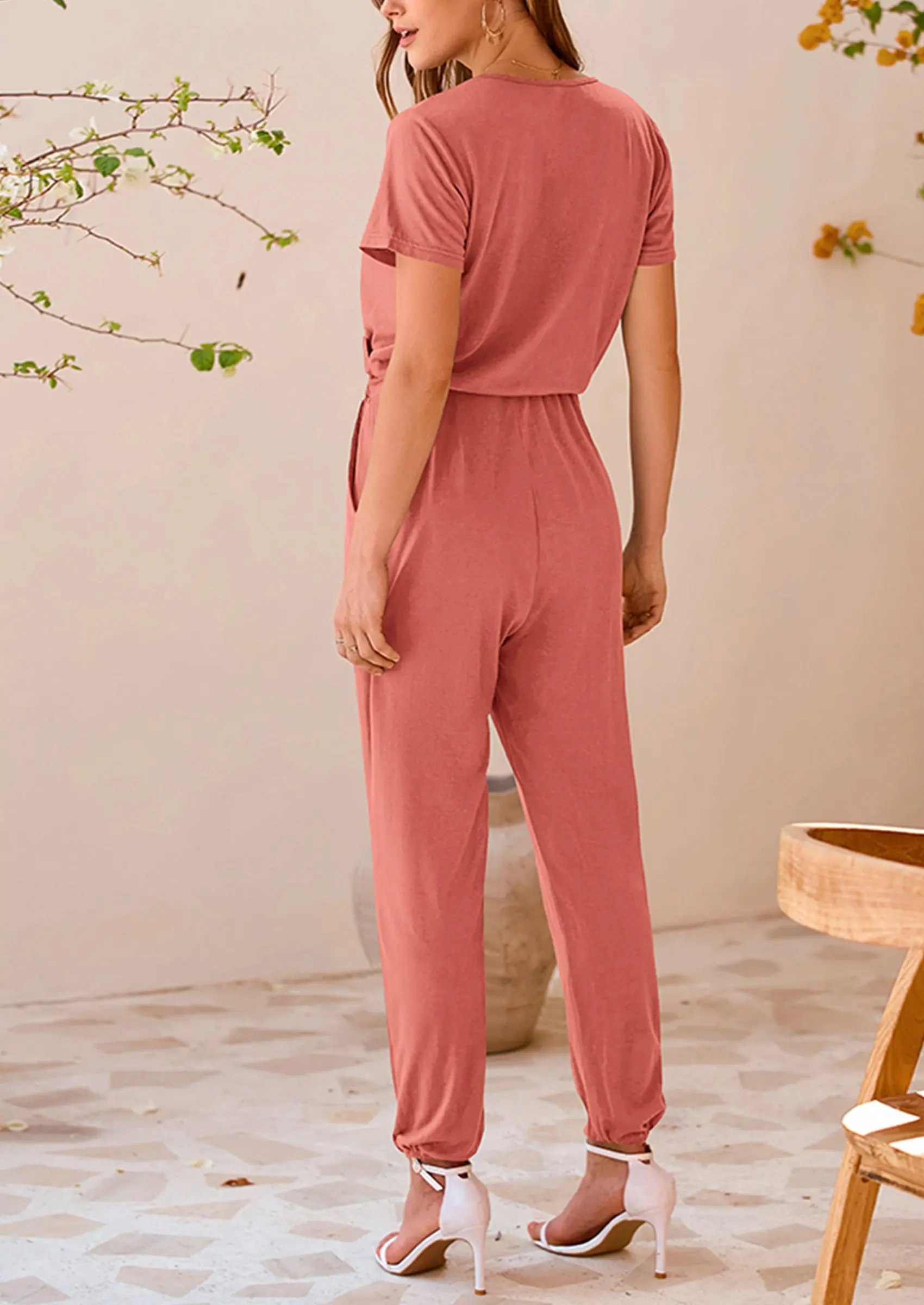 PRETTYGARDEN Jumpsuits for Women Dressy Summer Casual Short Sleeve Romper Spring Airport Beach Vacation Travel Outfits - Image 99