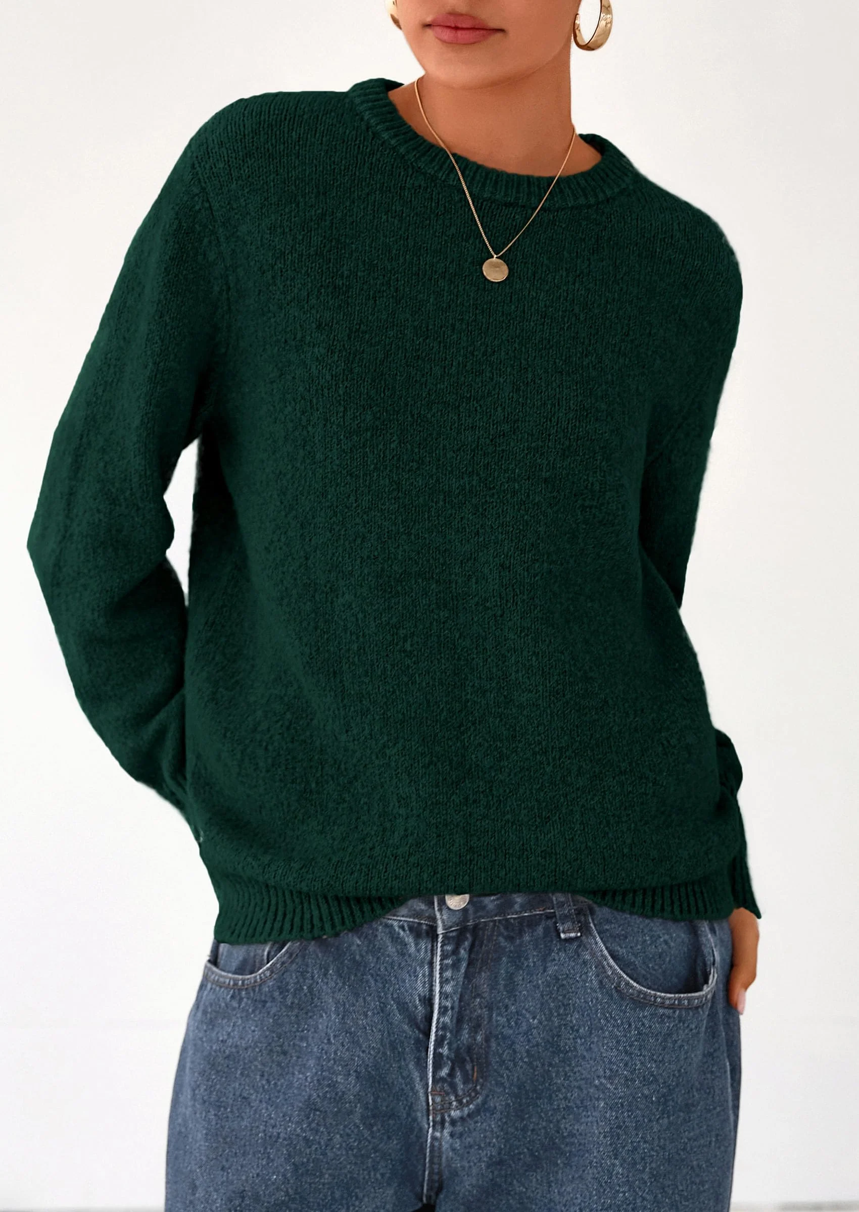 PRETTYGARDEN Womens Sweaters Fall Fashion Casual Crewneck Pullover Button Long Sleeve Cute Knit Tops Winter Clothes - Image 33