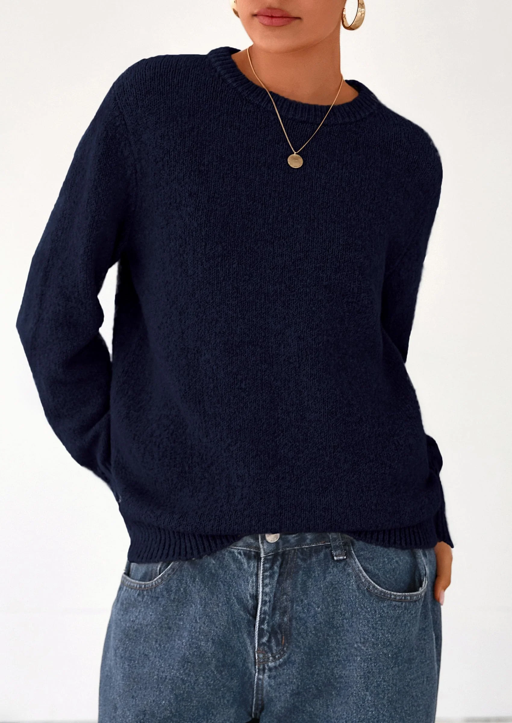 PRETTYGARDEN Womens Sweaters Fall Fashion Casual Crewneck Pullover Button Long Sleeve Cute Knit Tops Winter Clothes - Image 49