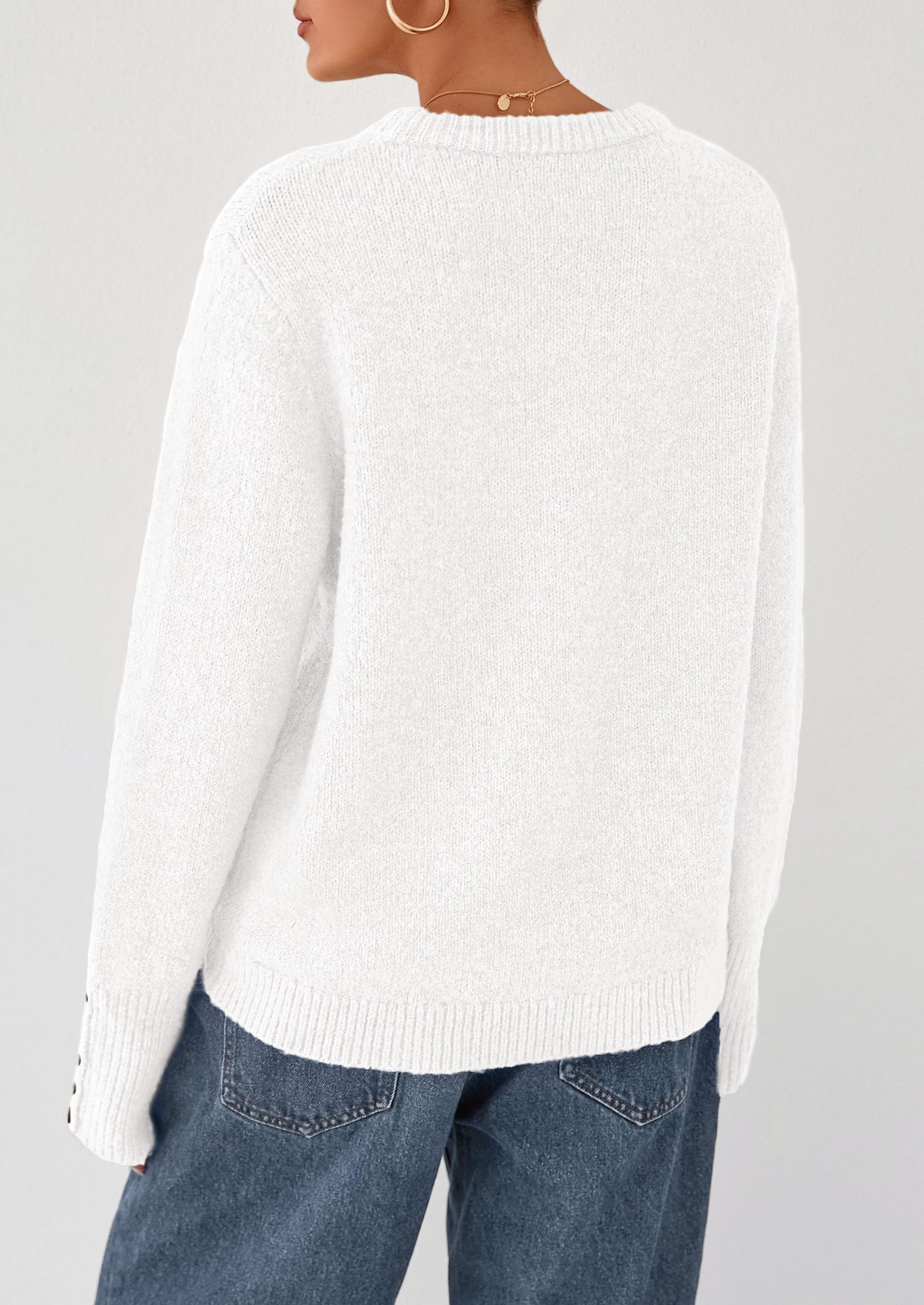 PRETTYGARDEN Womens Sweaters Fall Fashion Casual Crewneck Pullover Button Long Sleeve Cute Knit Tops Winter Clothes - Image 59