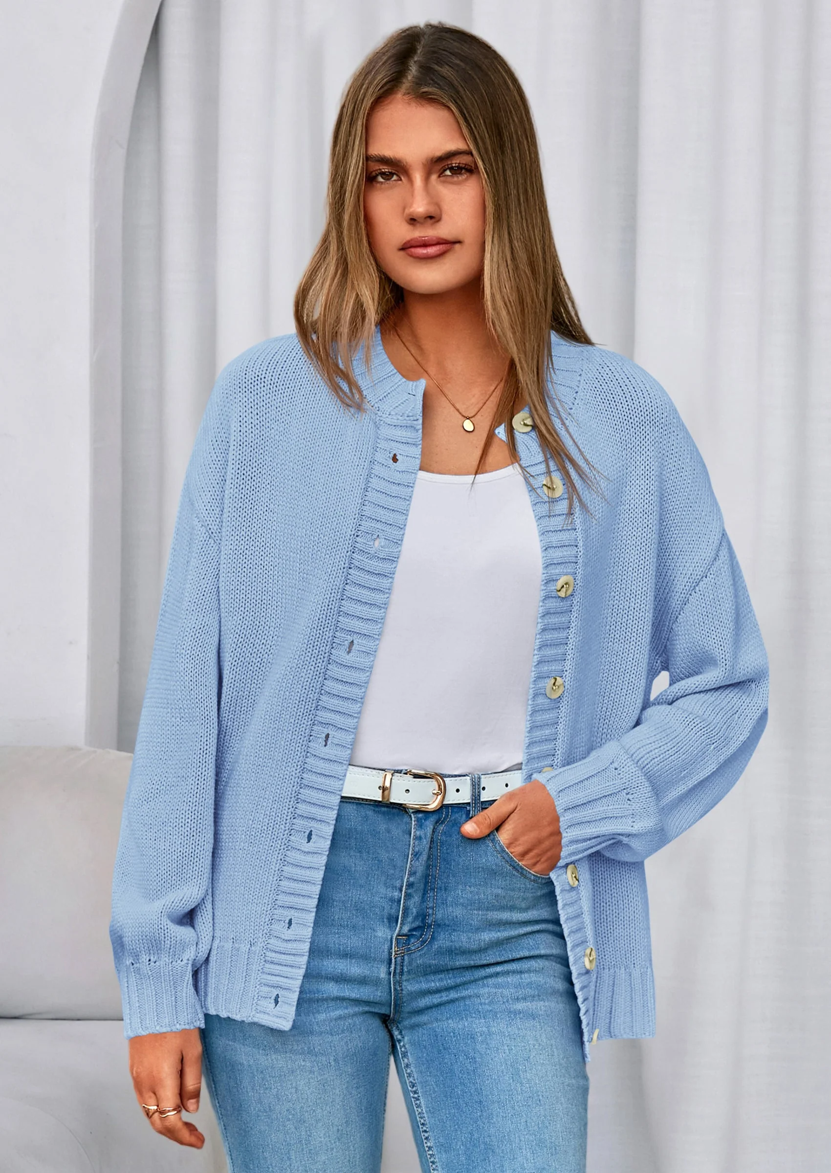 PRETTYGARDEN Women's Winter Cardigan Sweaters Trendy Chunky Knit Long Sleeve Button Up Casual Warm Fall Jackets Coats - Image 27