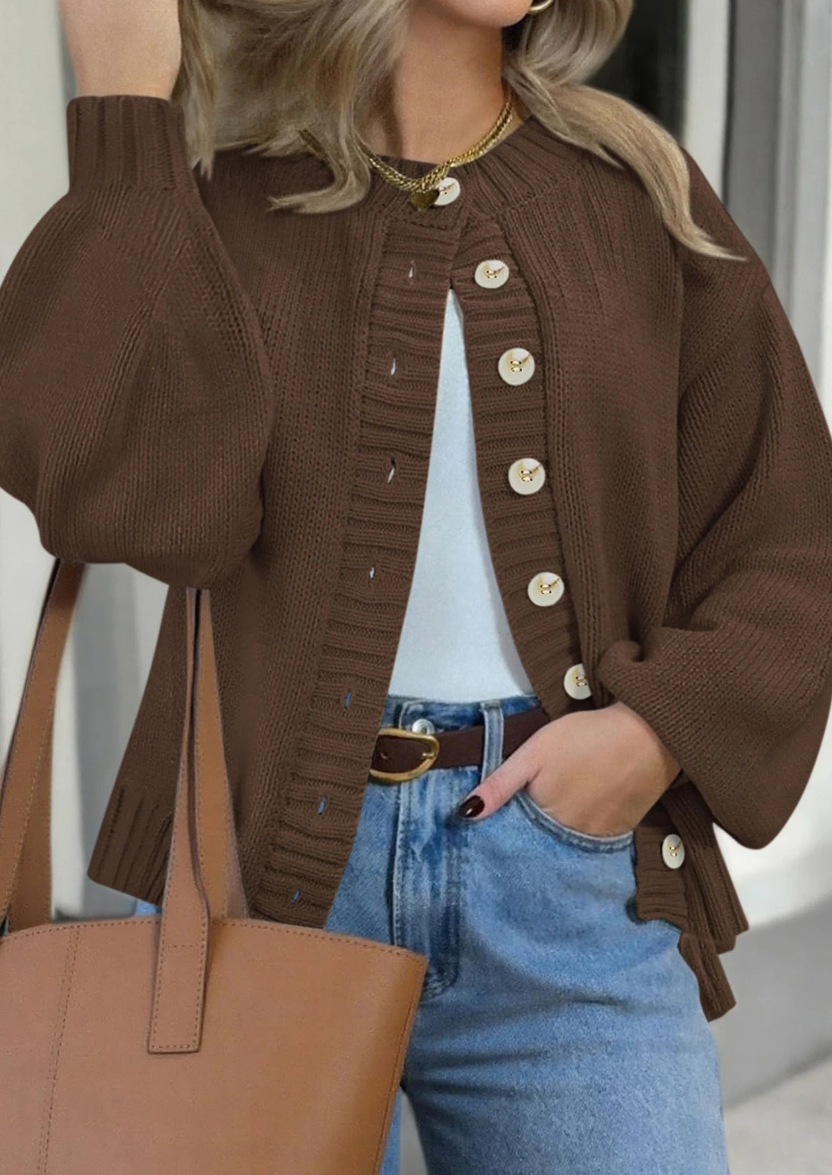 PRETTYGARDEN Women's Winter Cardigan Sweaters Trendy Chunky Knit Long Sleeve Button Up Casual Warm Fall Jackets Coats - Image 34