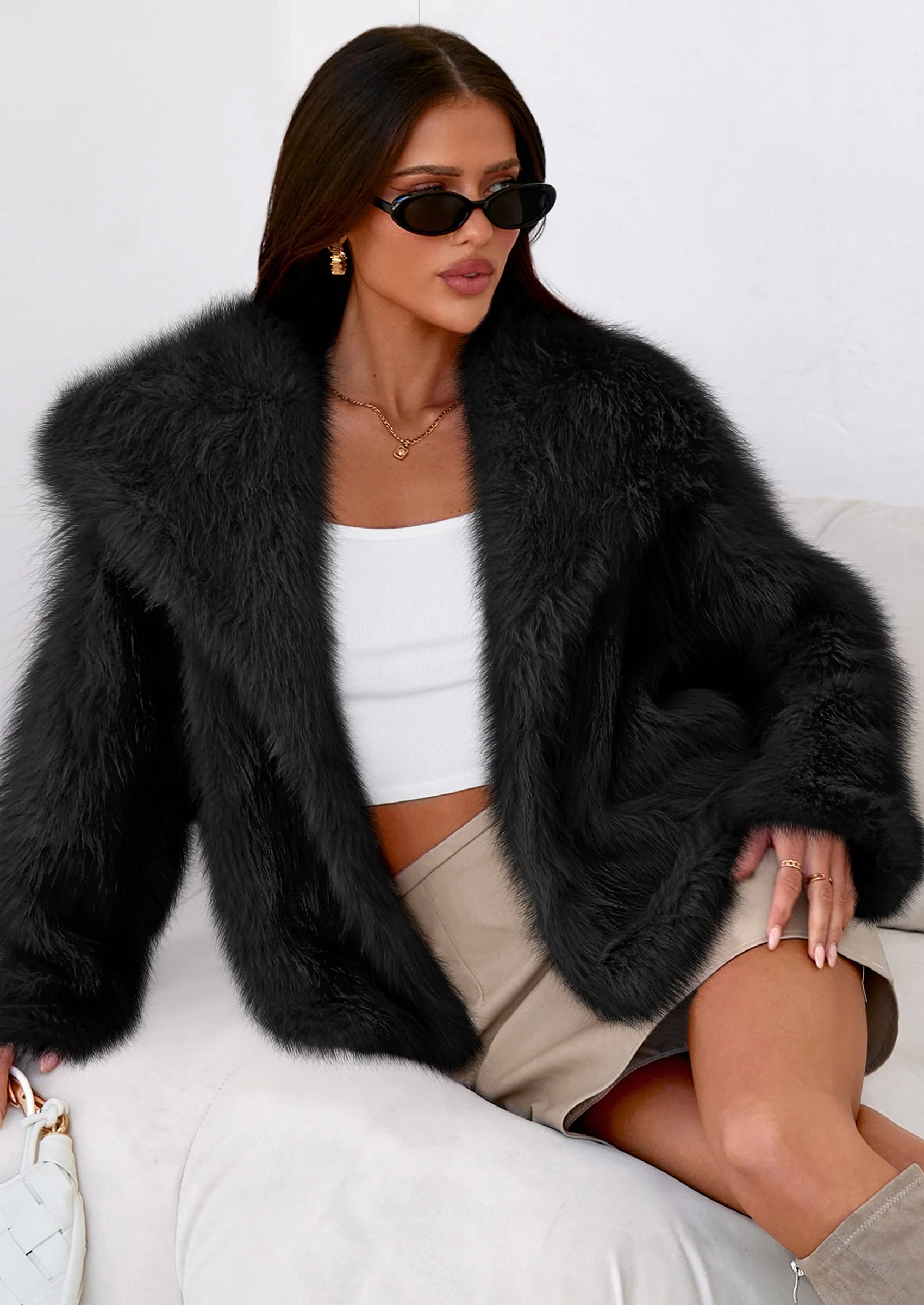 PRETTYGARDEN Womens Winter Coats Trendy Long Sleeve Furry Faux Fur Jackets Button Lapel Warm Fall Outwear with Pockets - Image 21